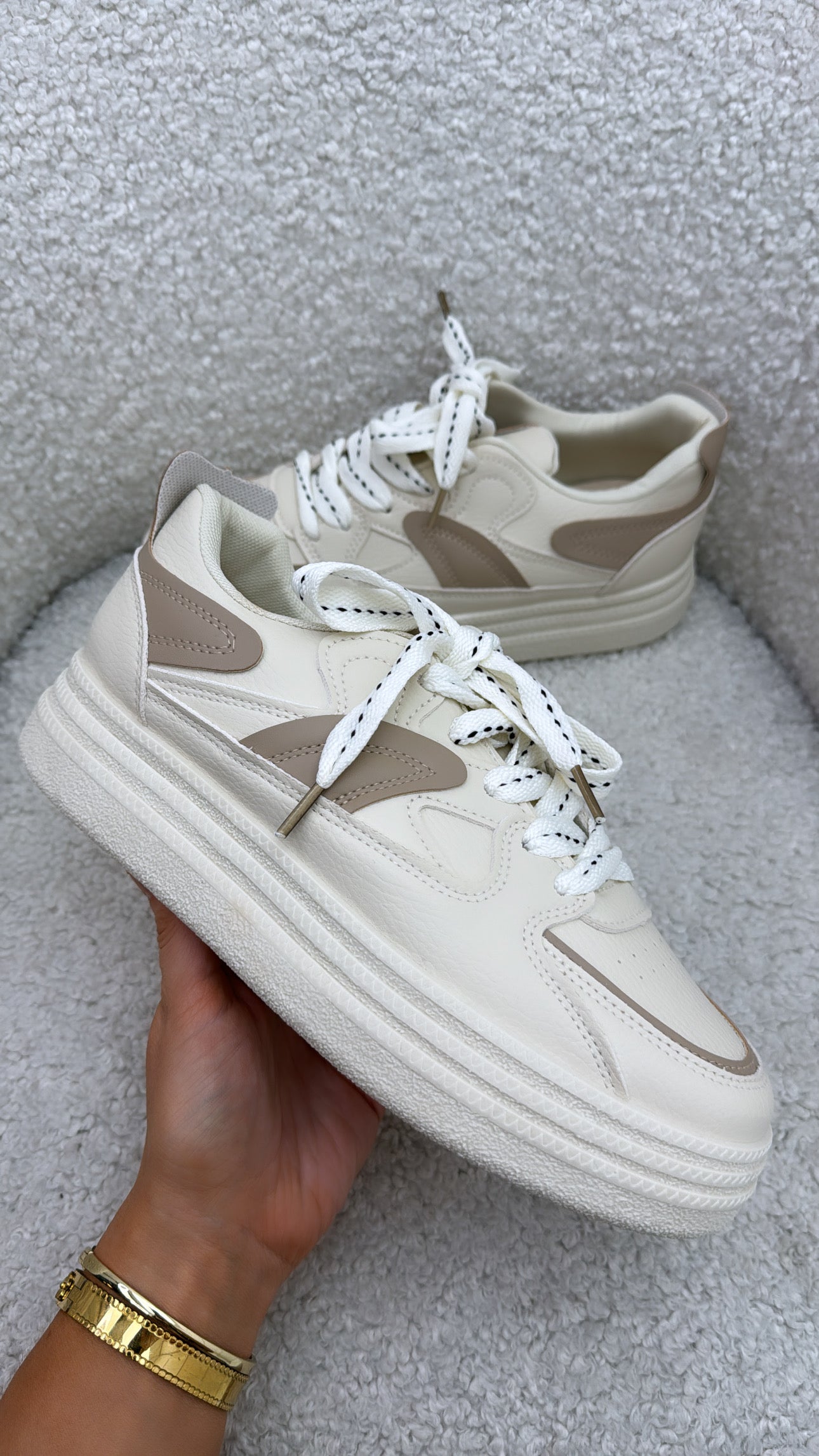 CIARA beige chunky trainers