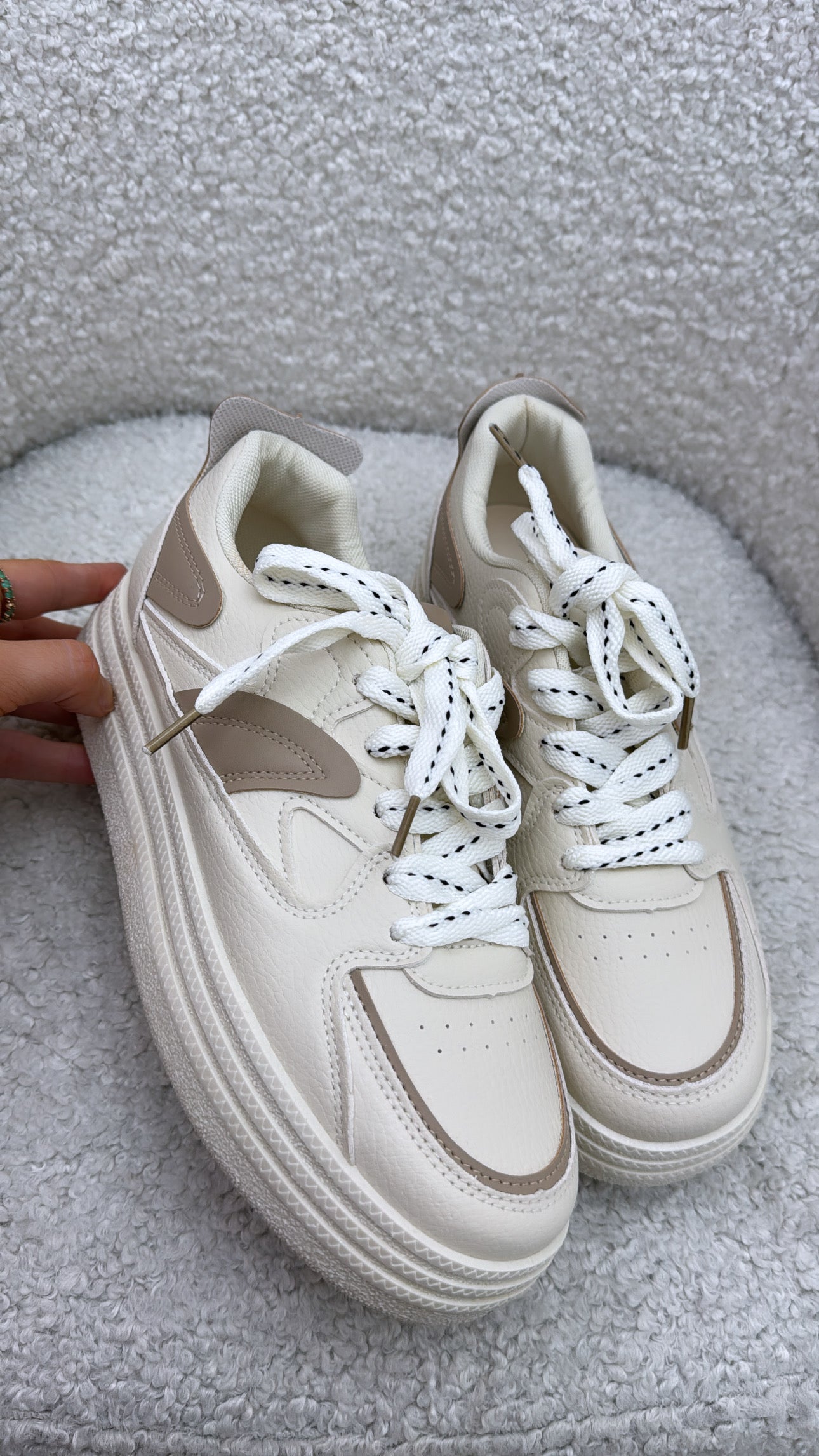 CIARA beige chunky trainers