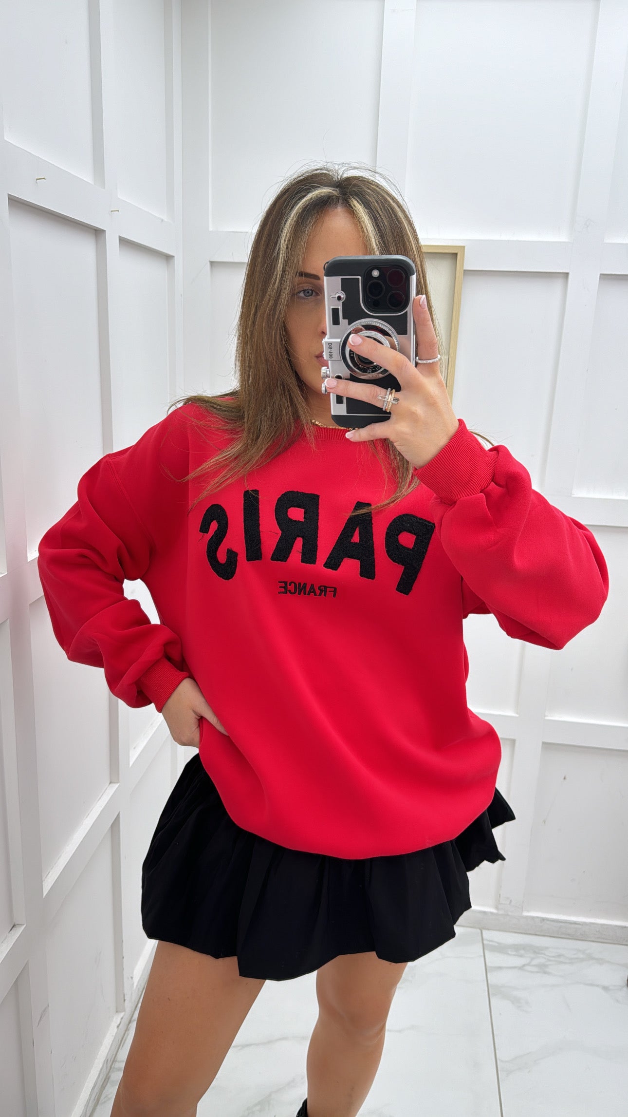 PARIS red super soft sweatshirt