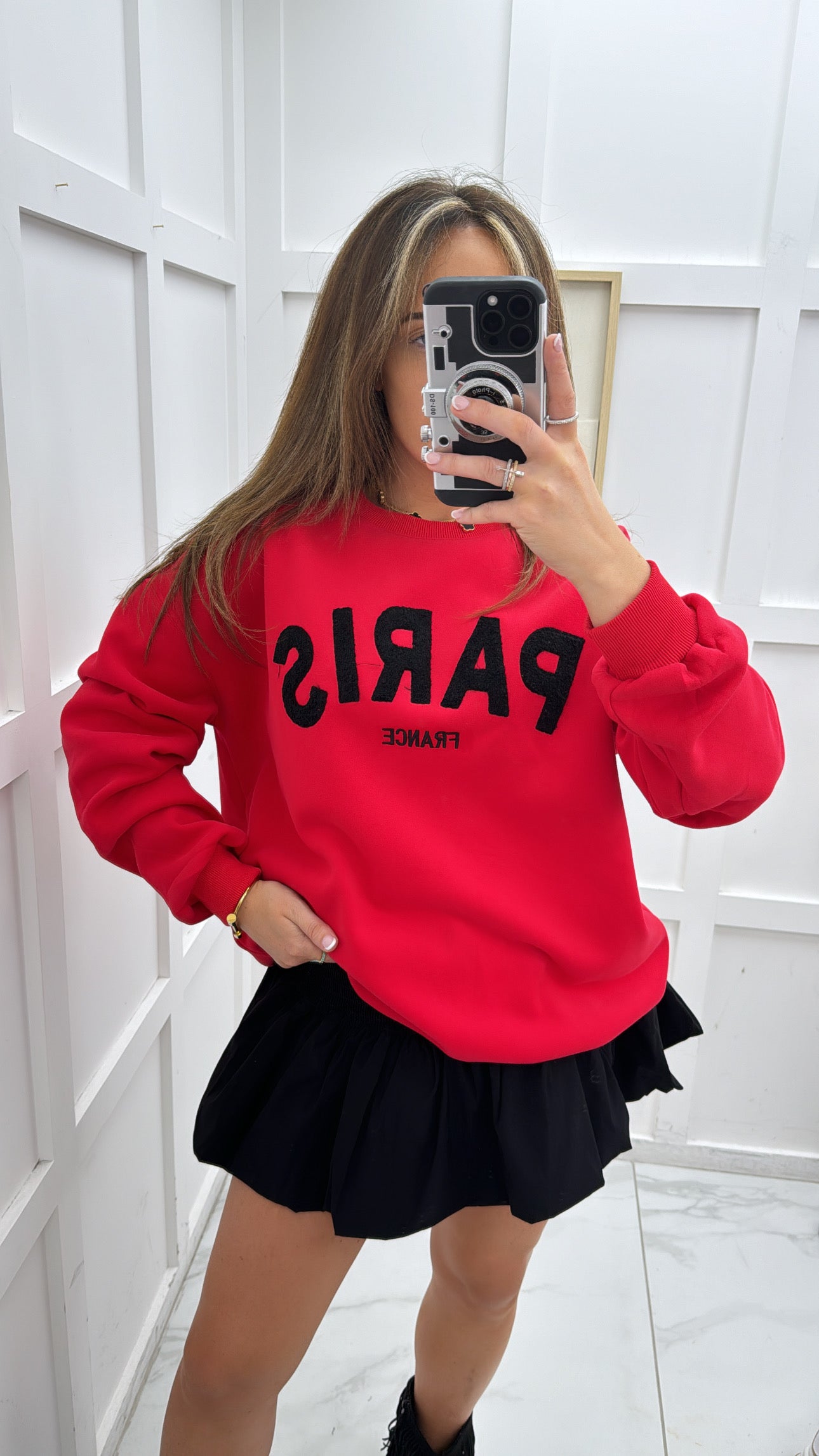 PARIS red super soft sweatshirt