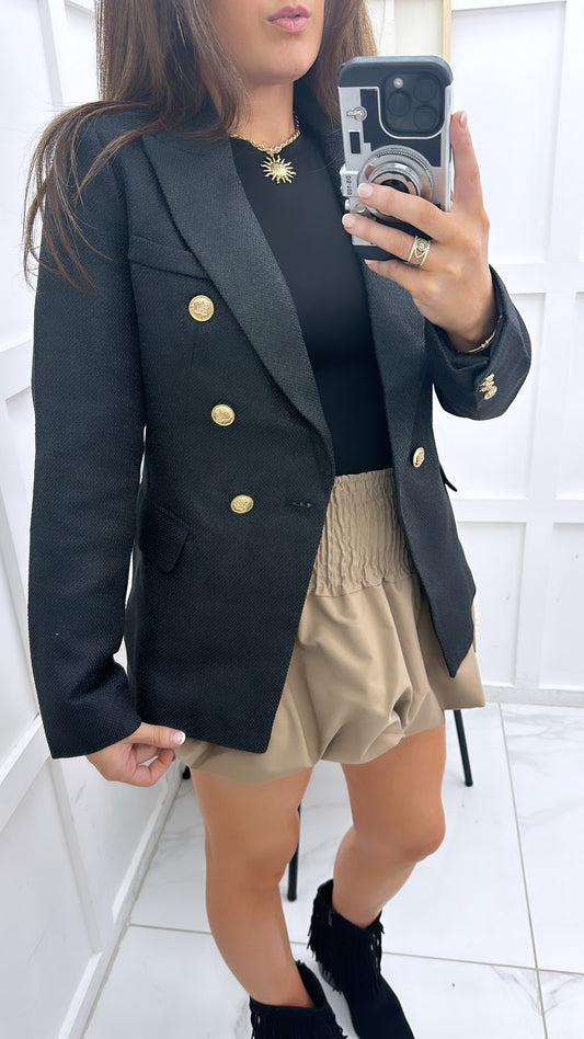 DIONNE black tweed blazer