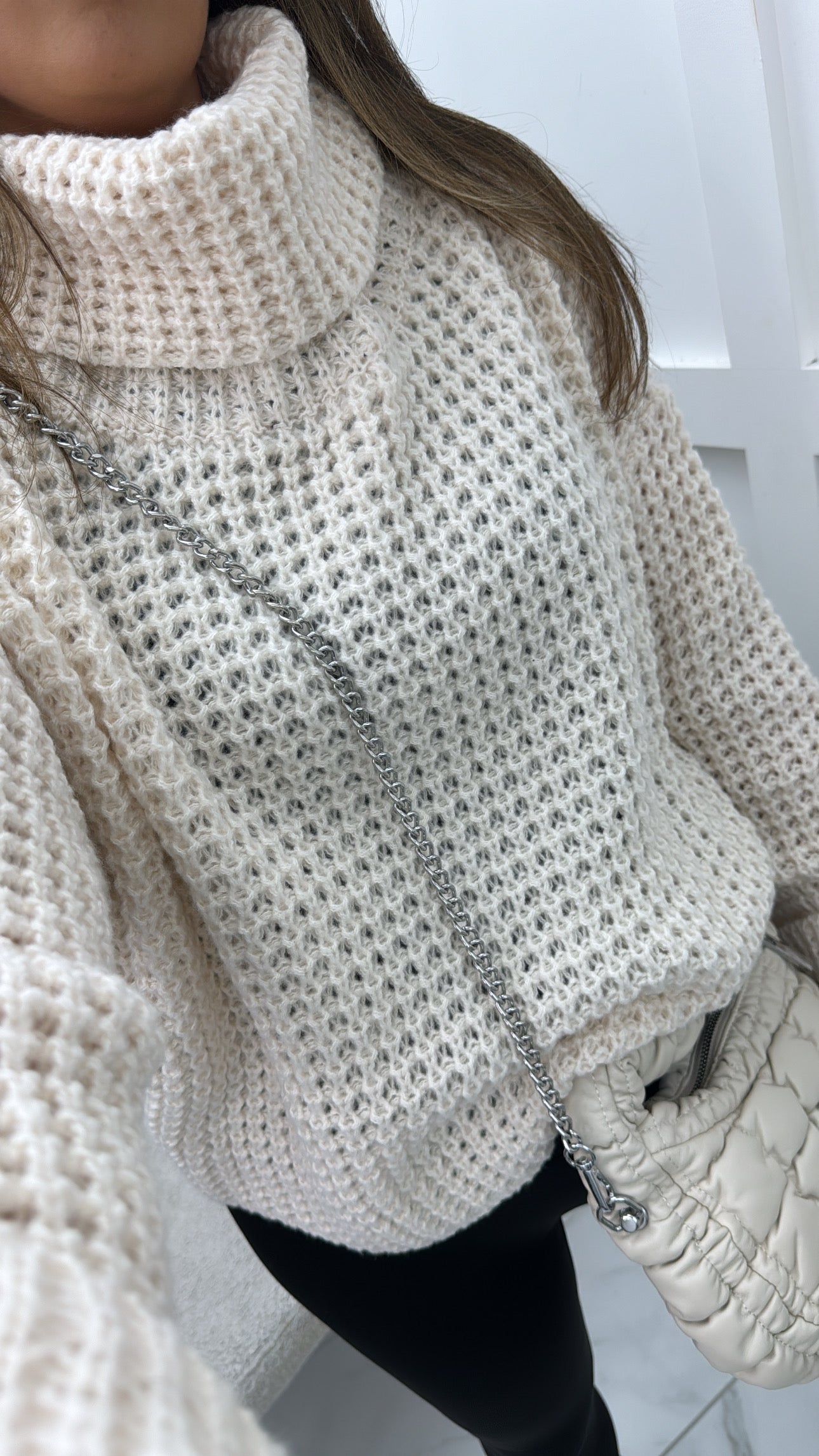 ABIGAIL cream chunky knit jumper