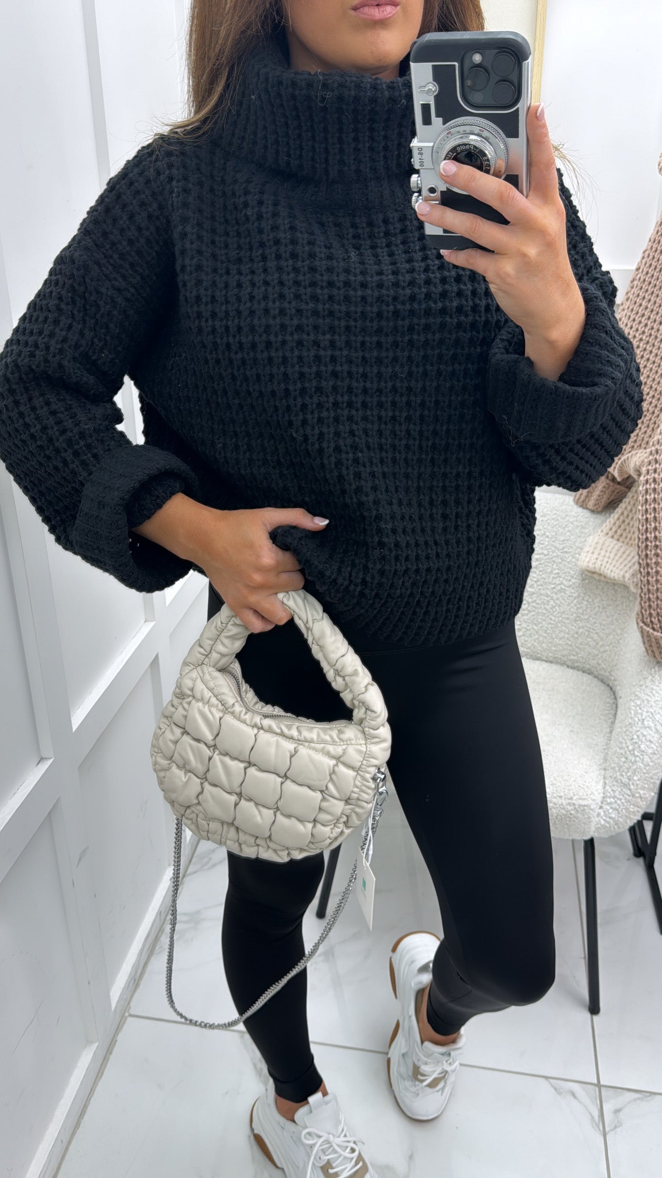 ABIGAIL black chunky knit jumper