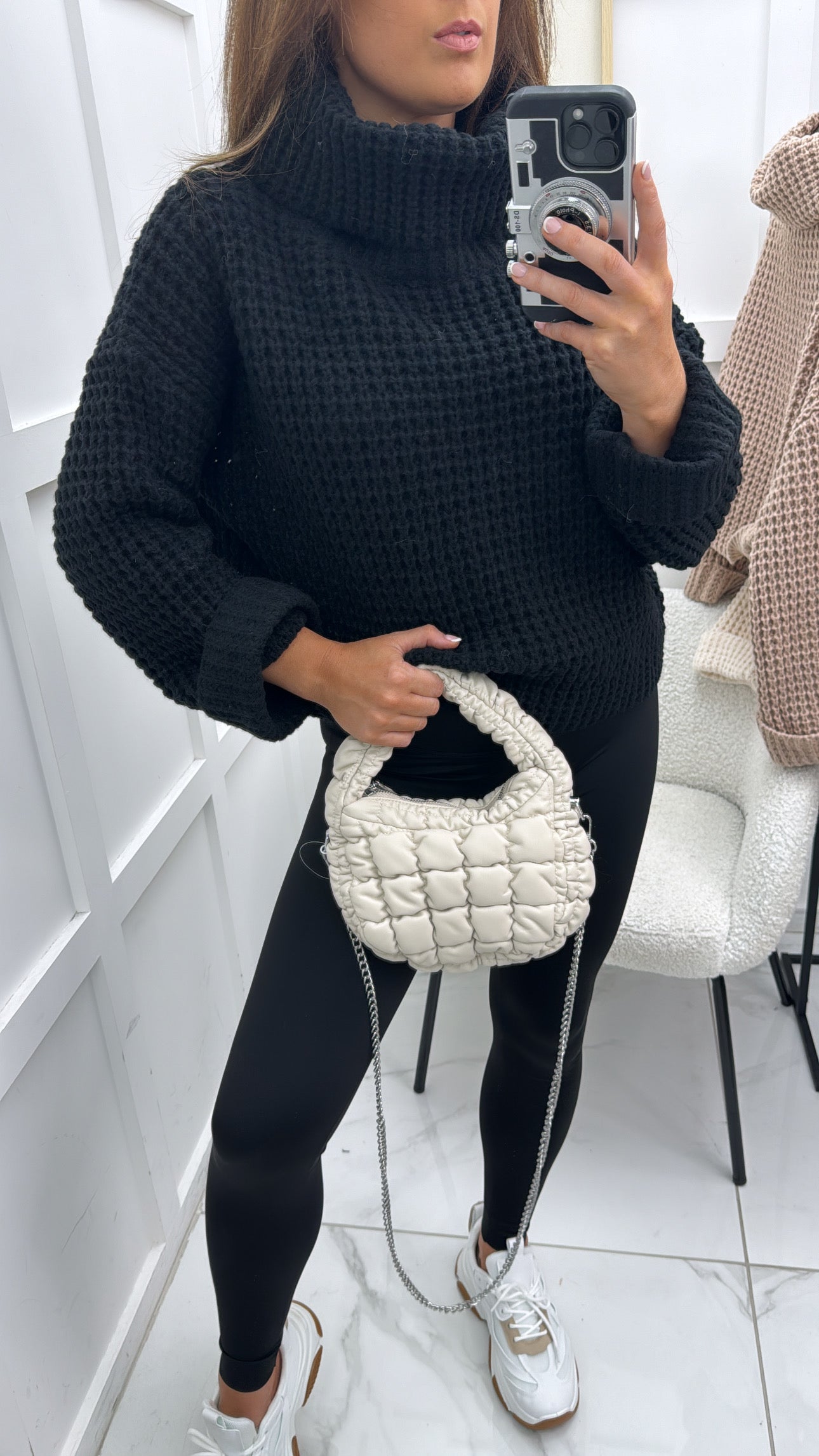 ABIGAIL black chunky knit jumper