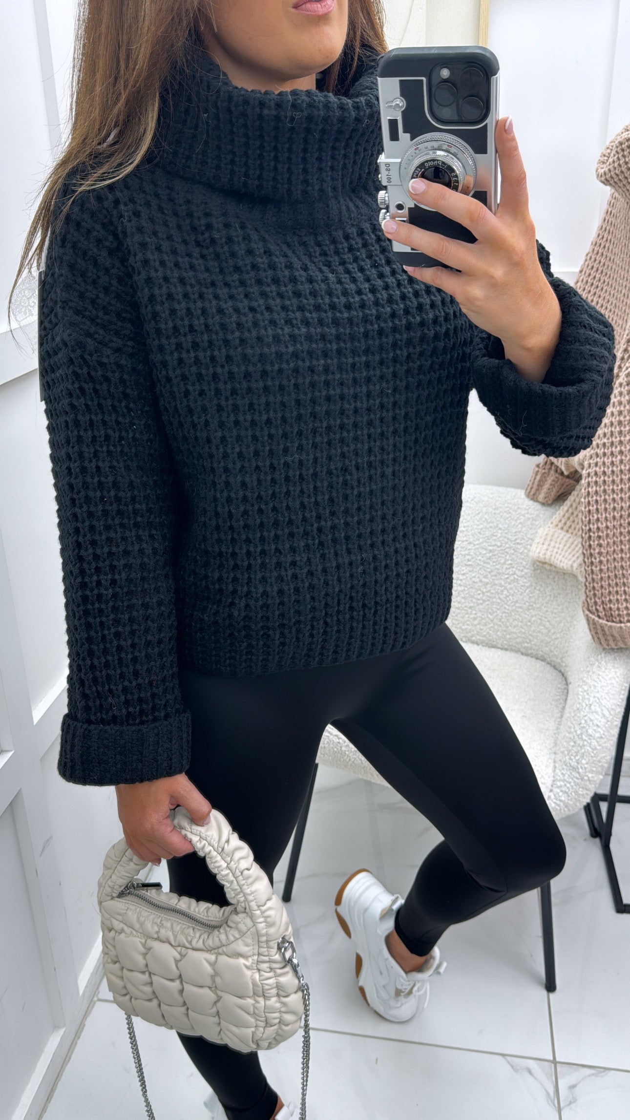 ABIGAIL black chunky knit jumper