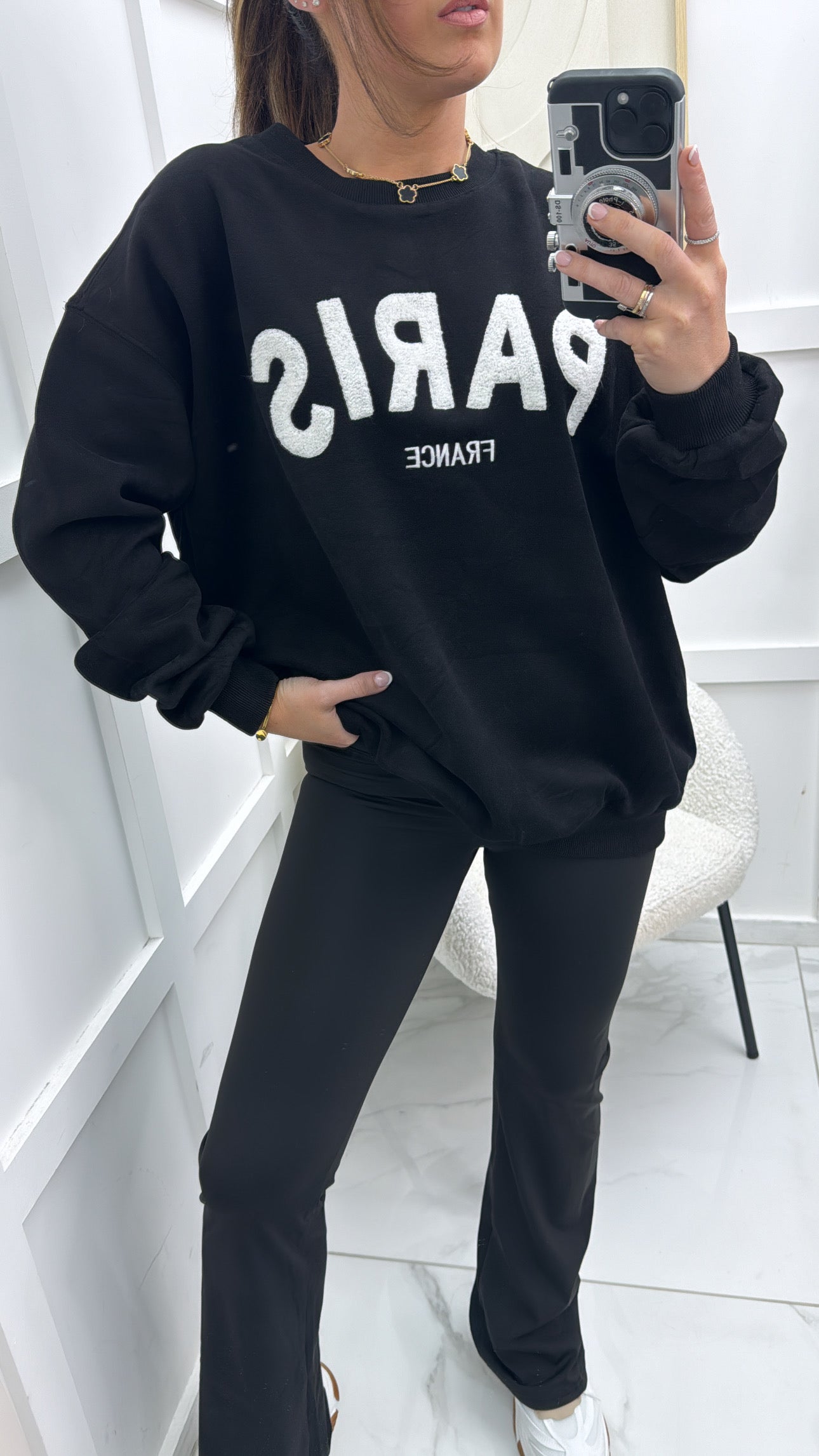 PARIS black super soft sweatshirt