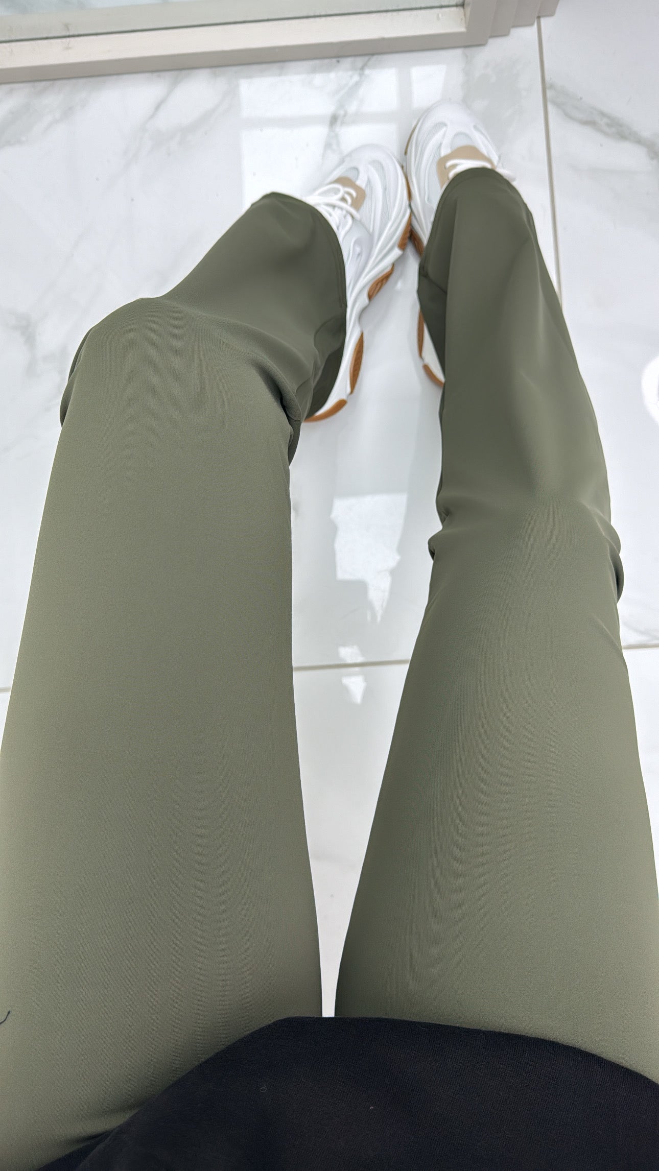 MILLIE khaki flared gym legging