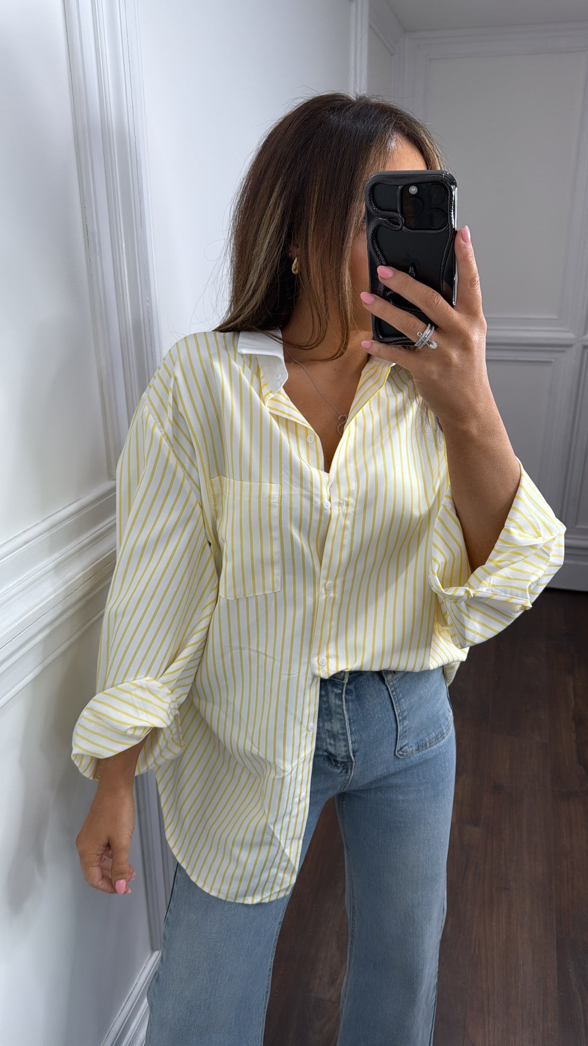 PIPPA yellow stripe shirt