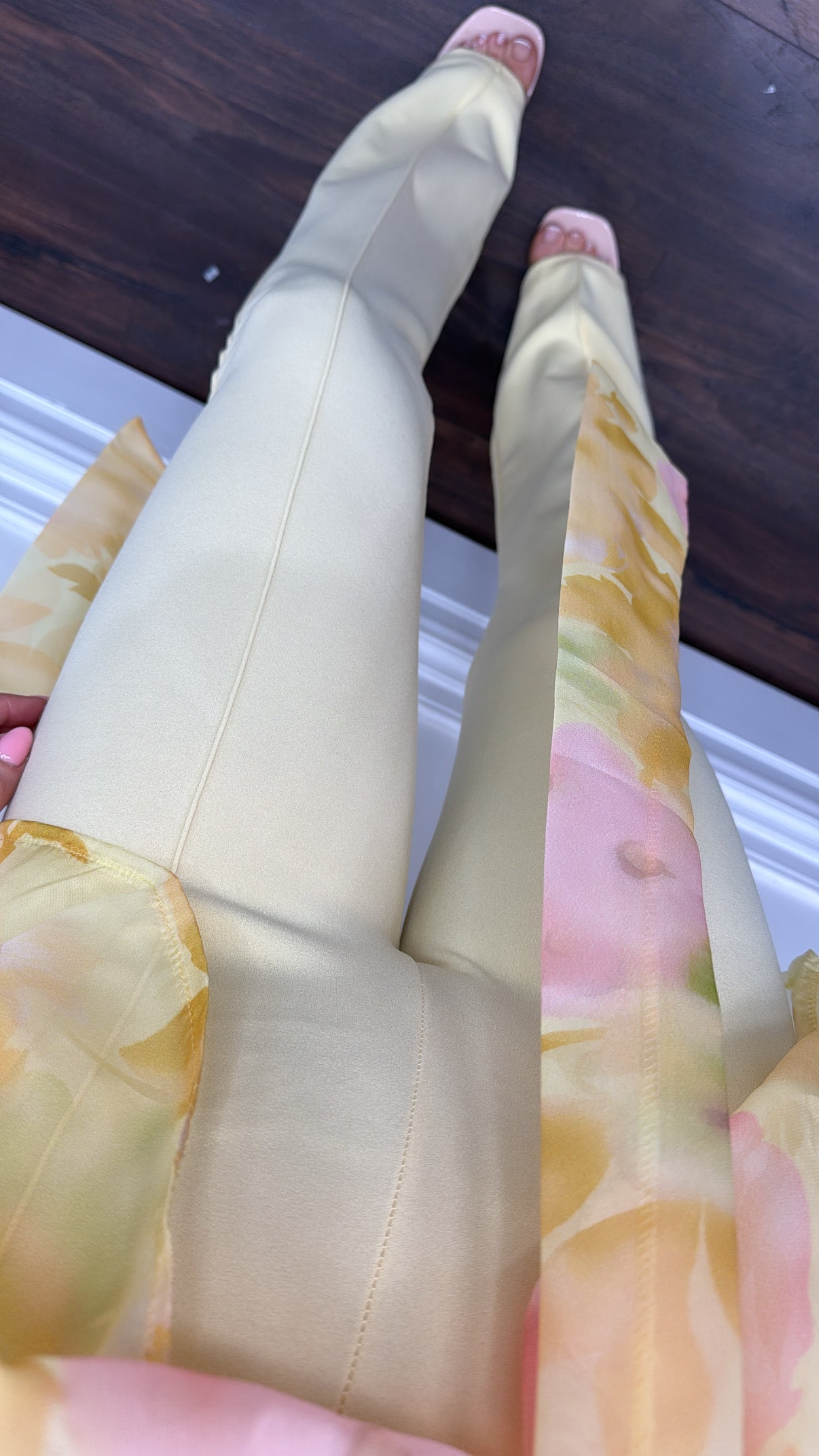 TESSA lemon tailored trousers
