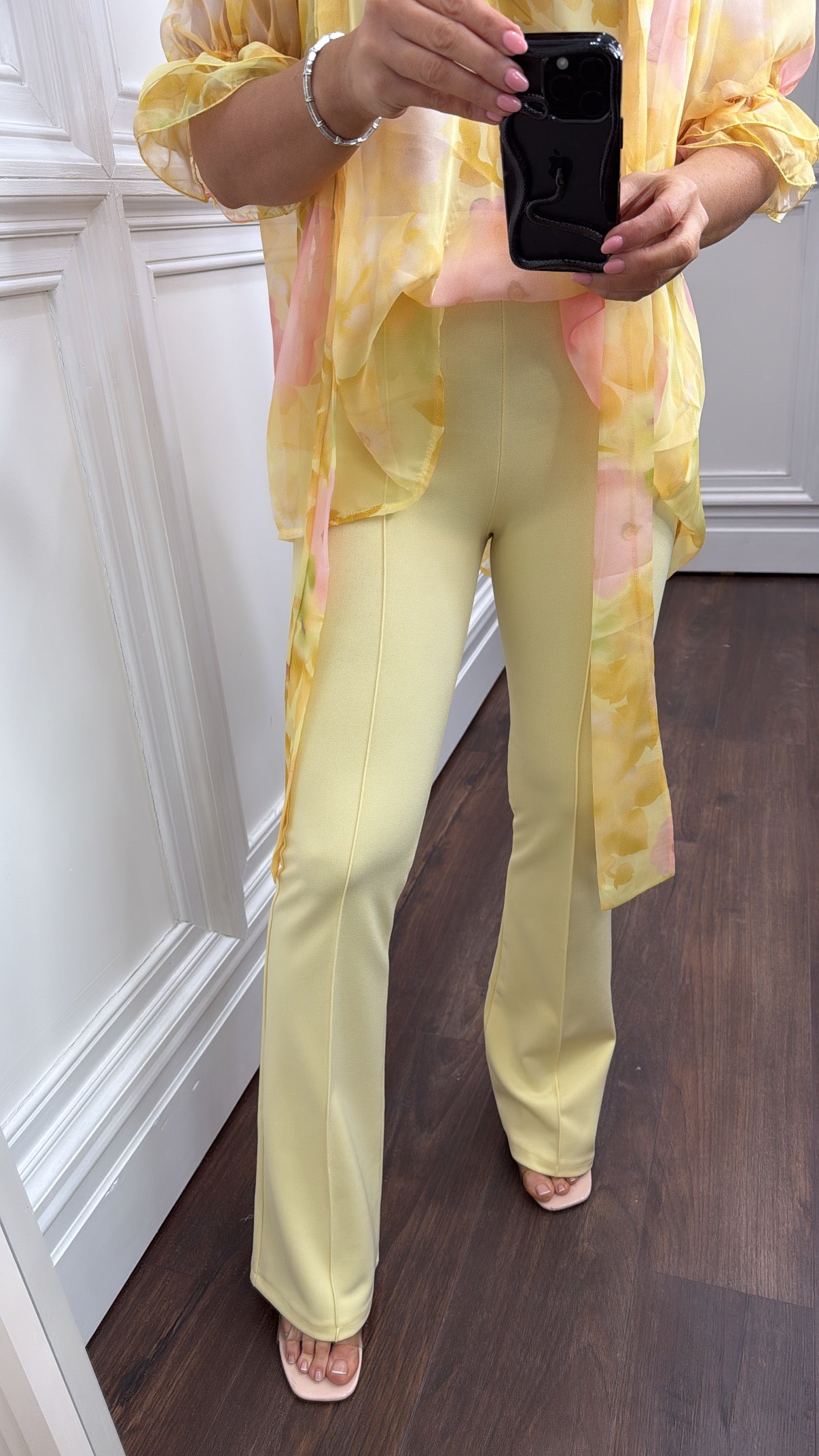 TESSA lemon tailored trousers
