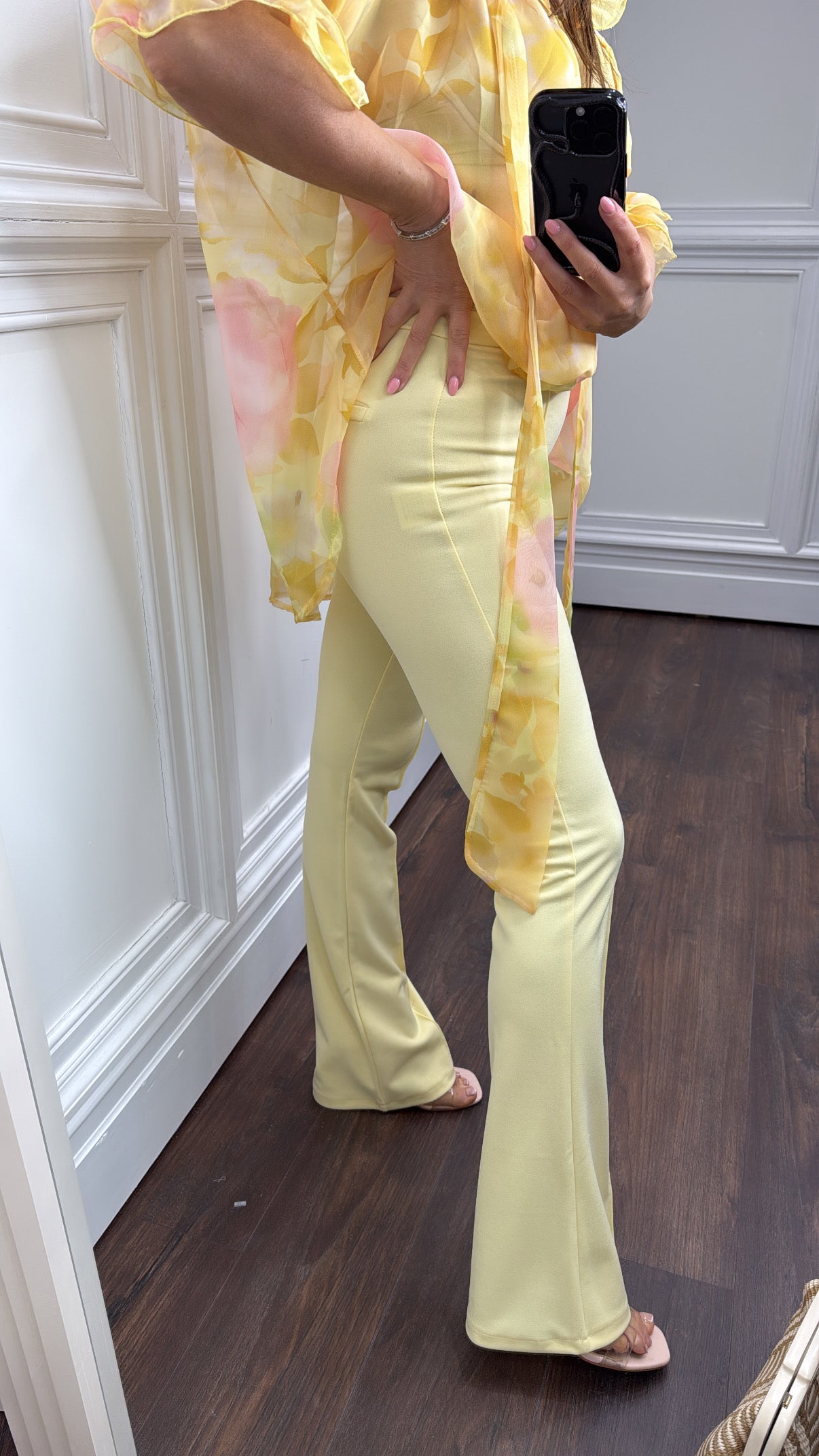 TESSA lemon tailored trousers