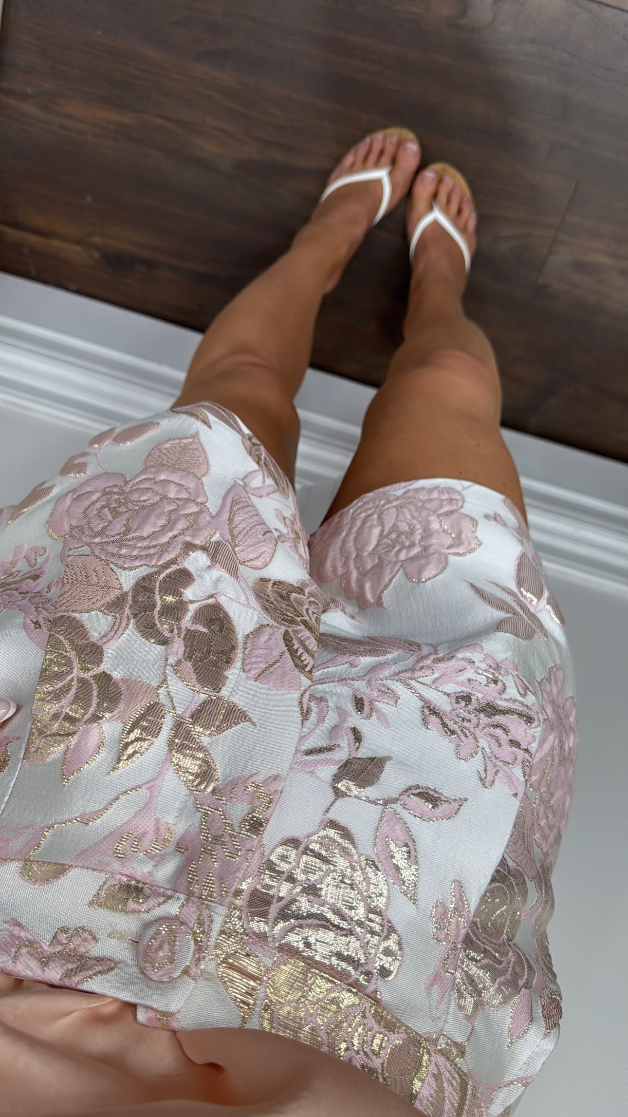PATSY pink jacquard shorts