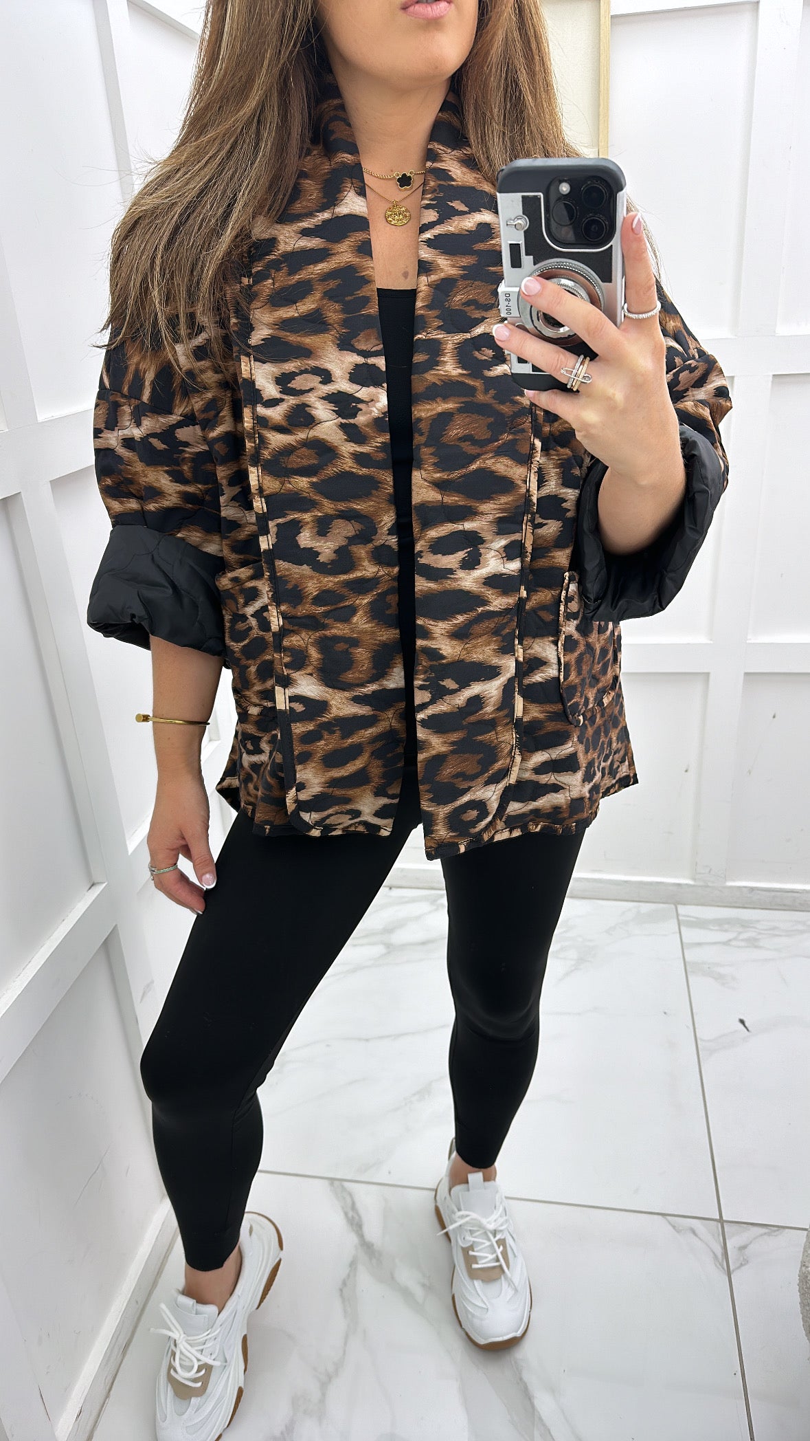 HAYLEY leopard print padded jacket