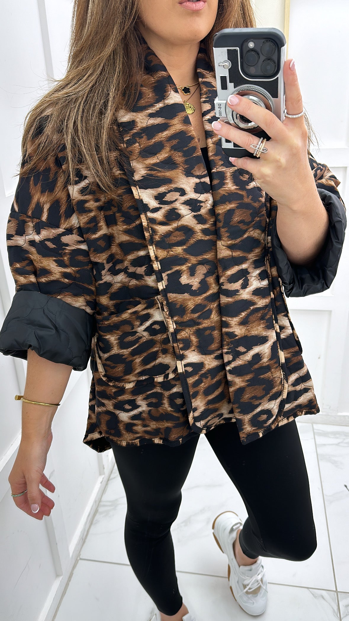 HAYLEY leopard print padded jacket