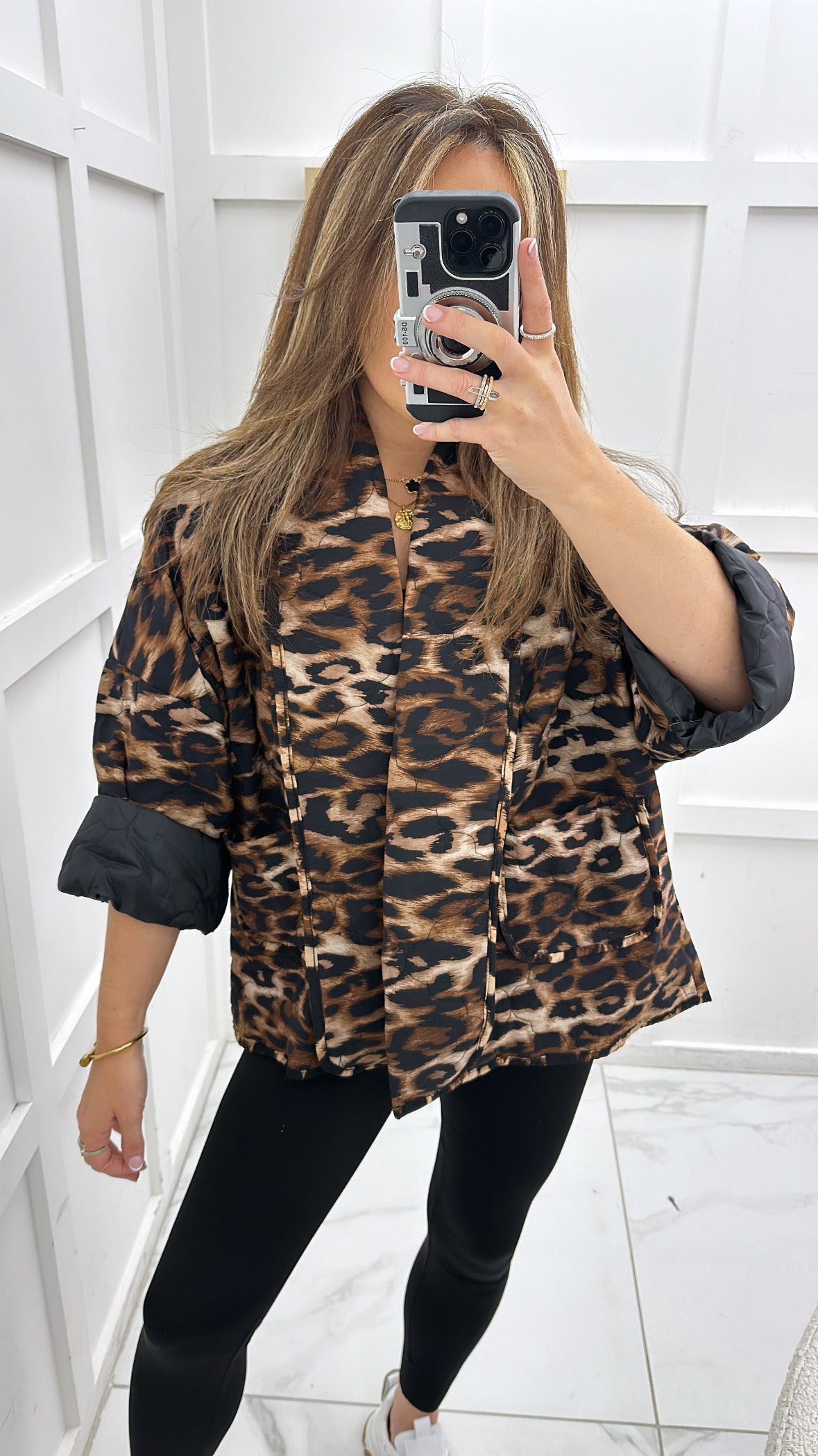 HAYLEY leopard print padded jacket