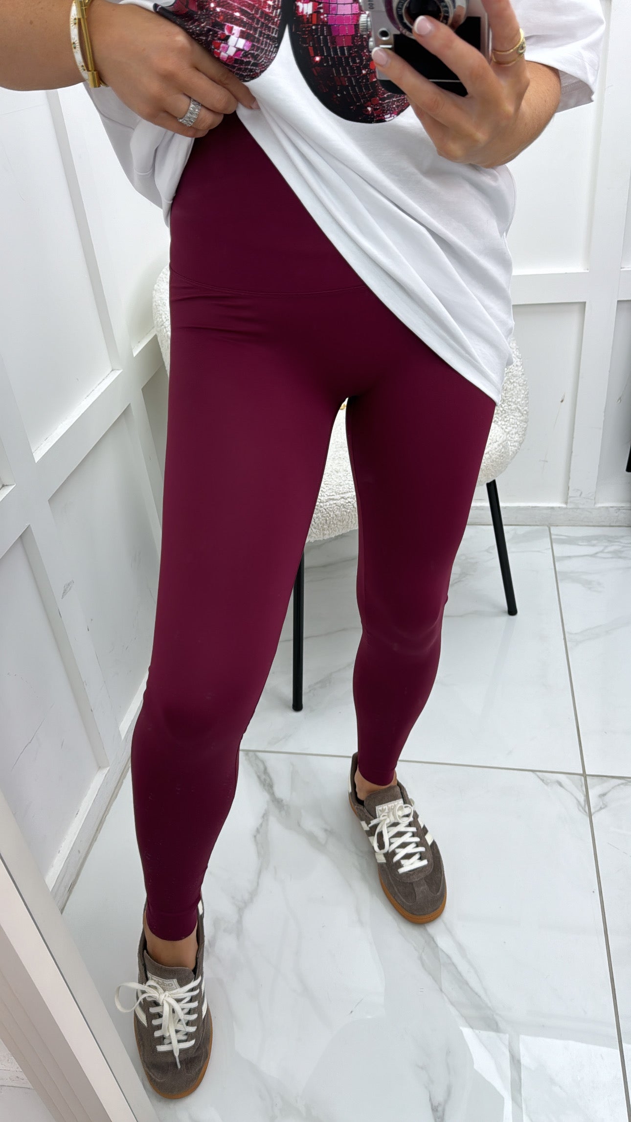 LIBBY cherry red high waist buttery soft leggings