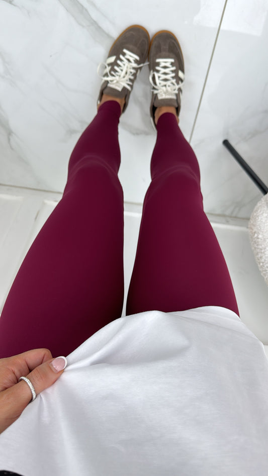 LIBBY cherry red high waist buttery soft leggings