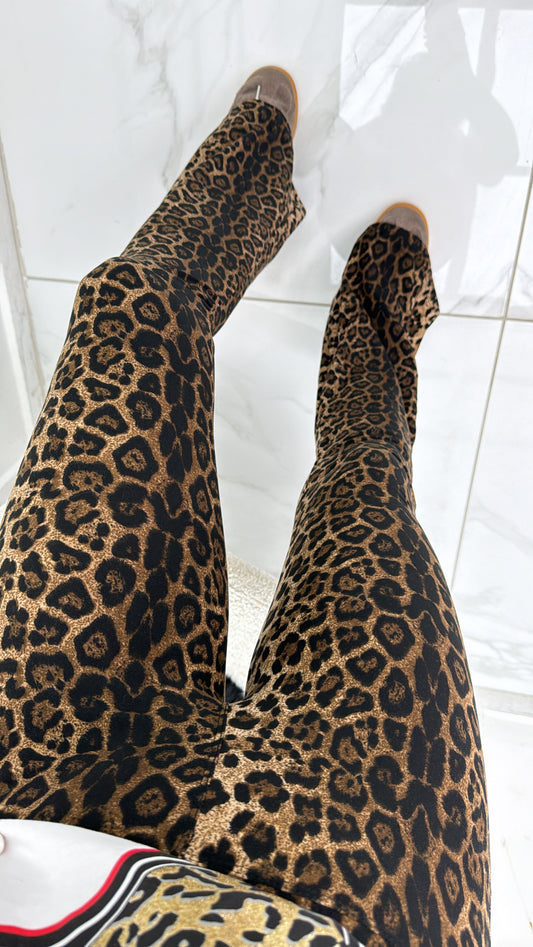 MEL leopard print super soft flare leggings