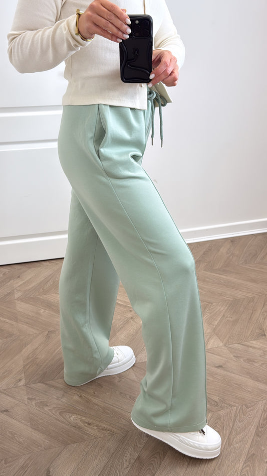MARLEY mint soft seam detail joggers