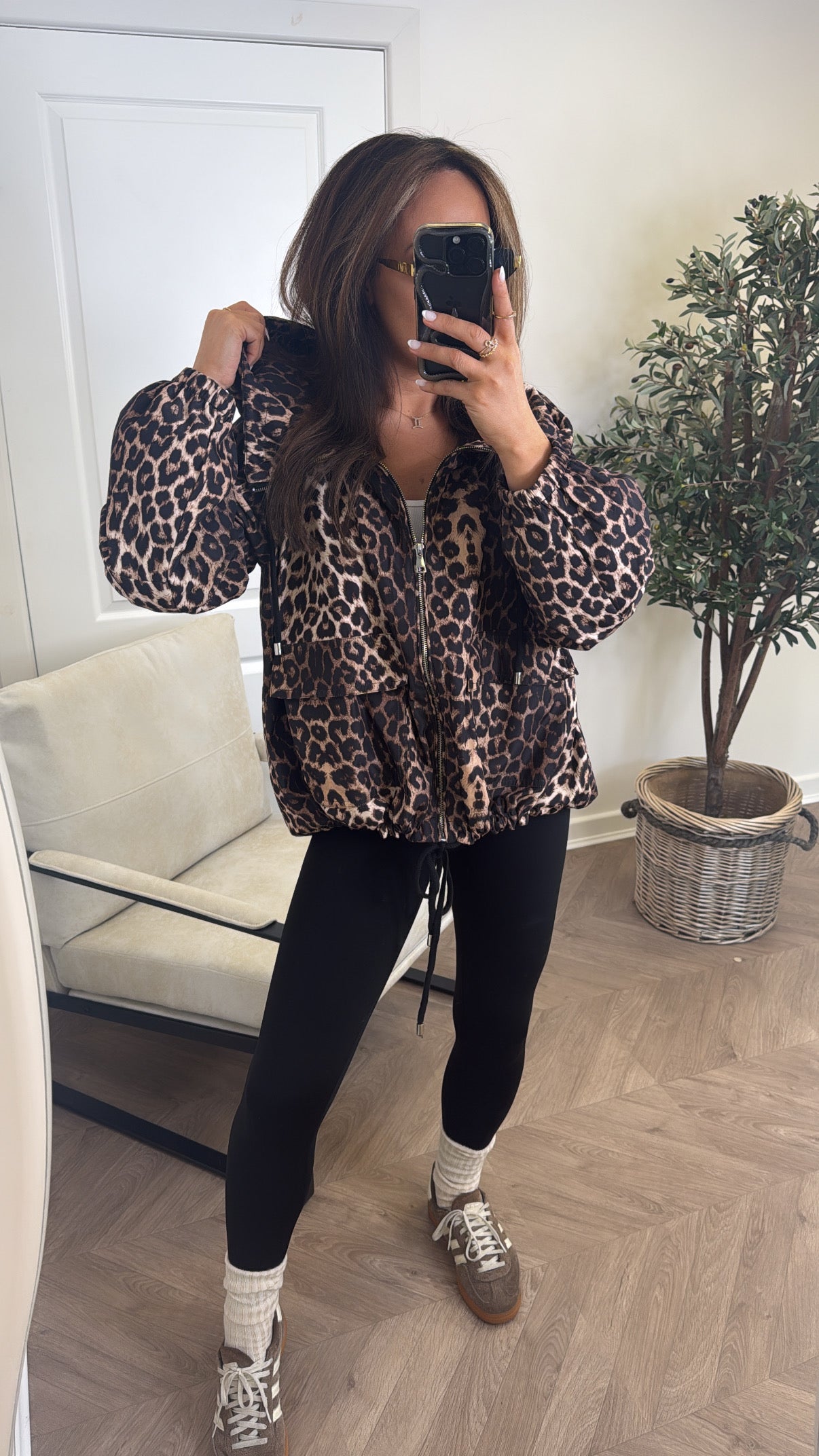 LEXI leopard hooded jacket