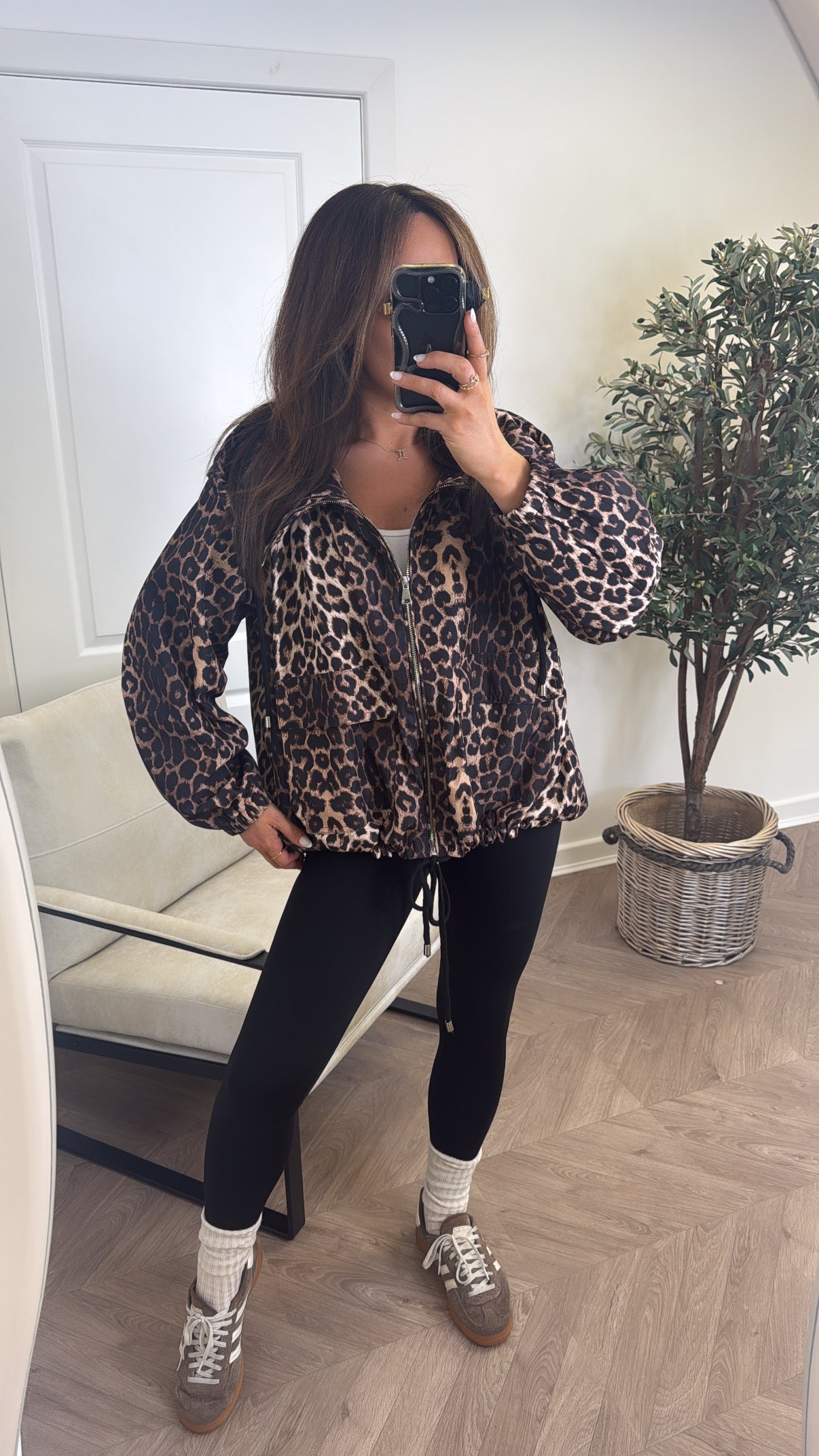 LEXI leopard hooded jacket