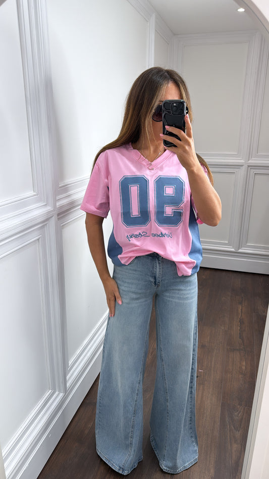 NIKITA pink 90 logo t-shirt