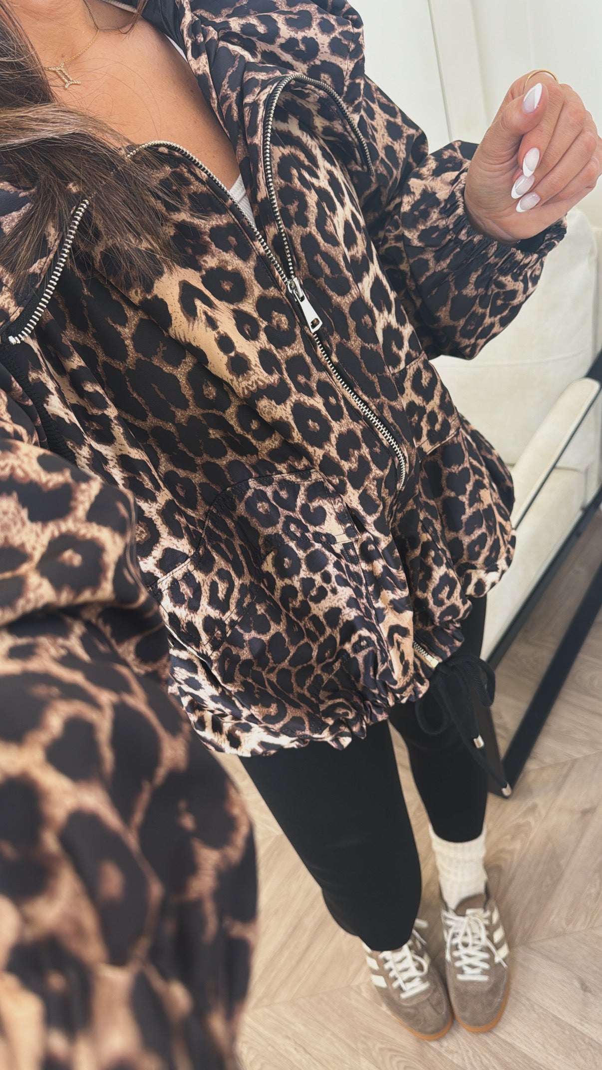 LEXI leopard hooded jacket