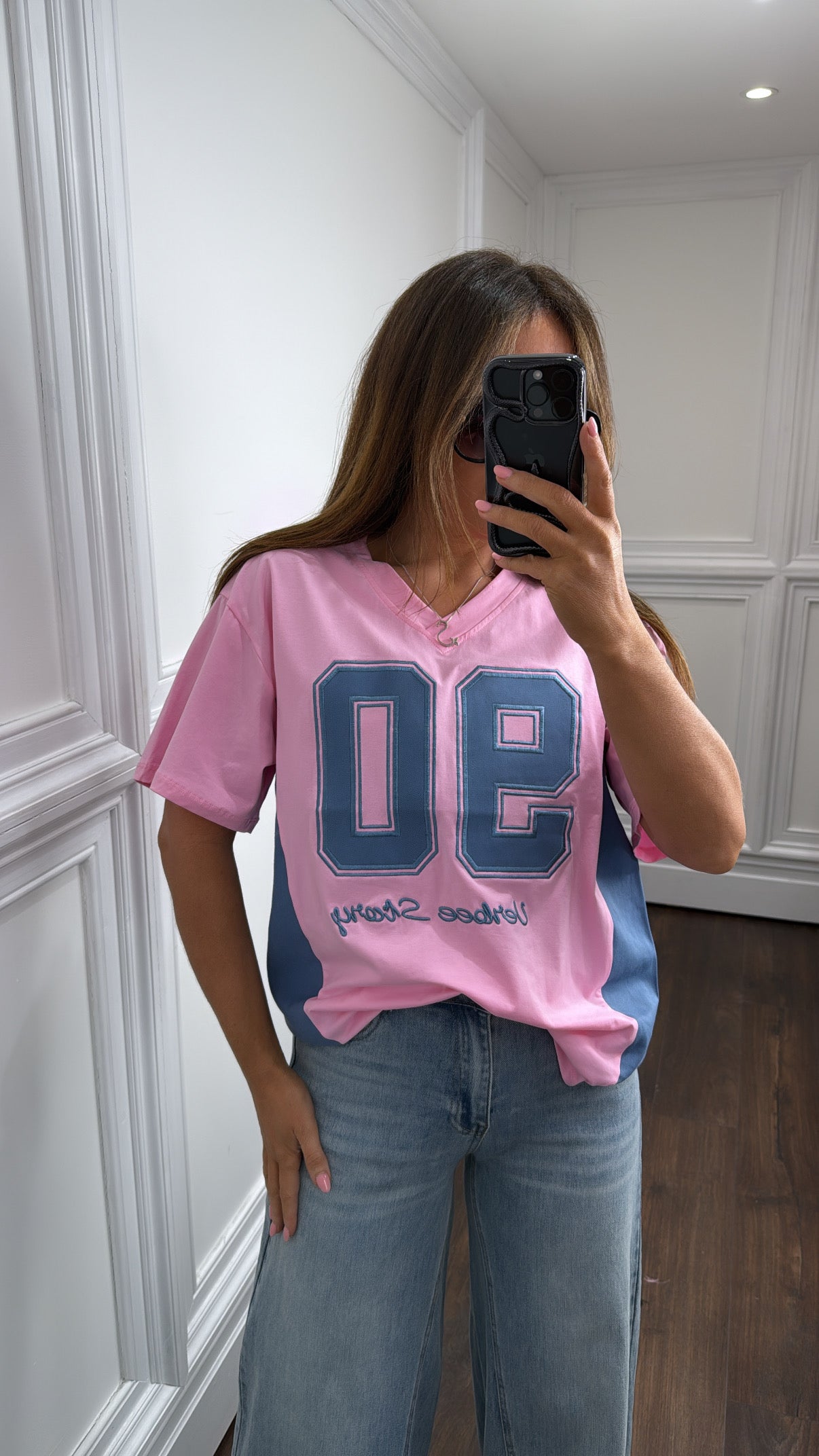 NIKITA pink 90 logo t-shirt