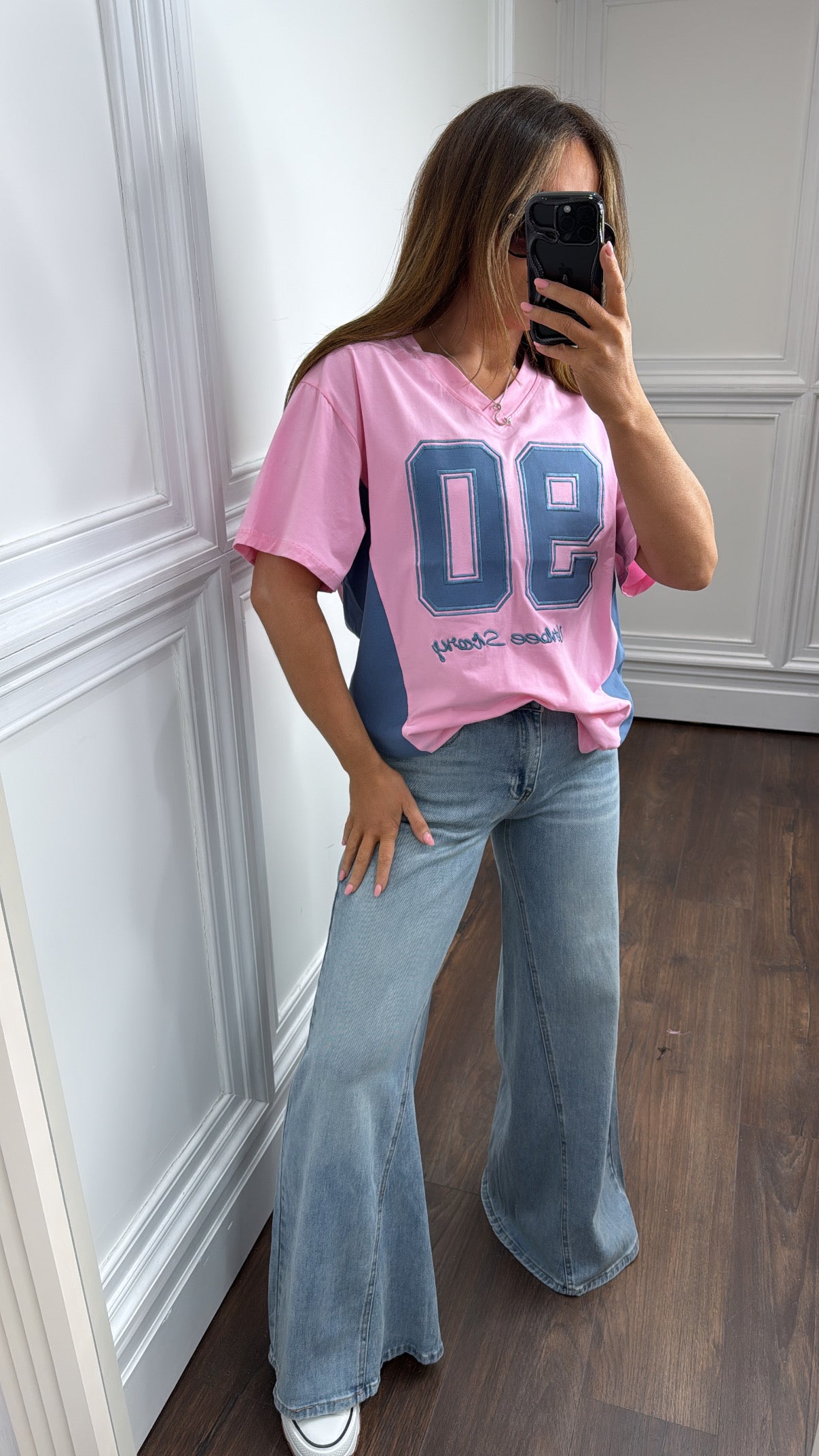 NIKITA pink 90 logo t-shirt