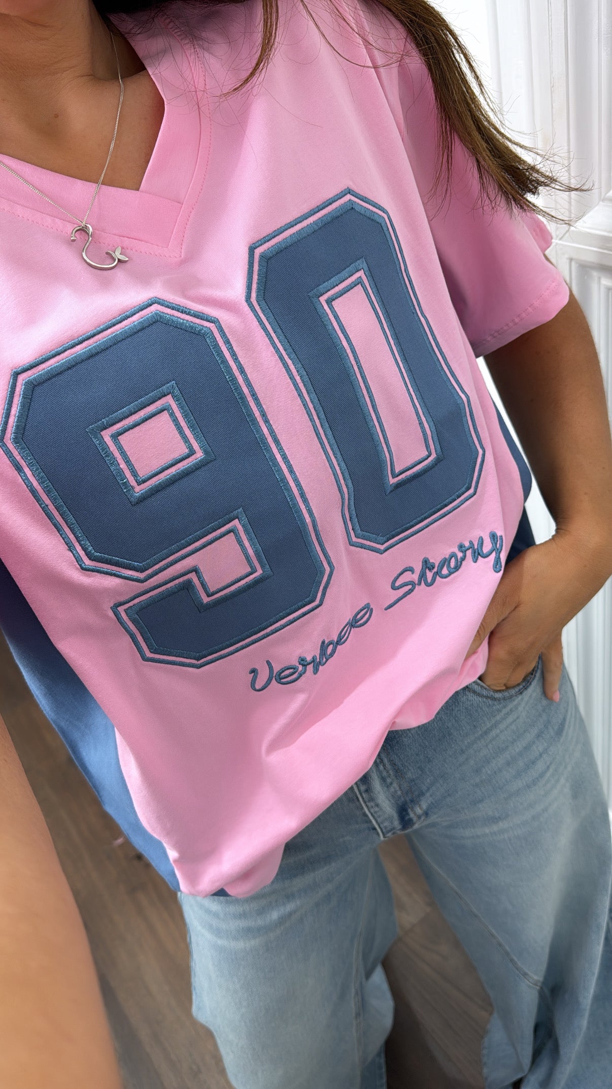 NIKITA pink 90 logo t-shirt