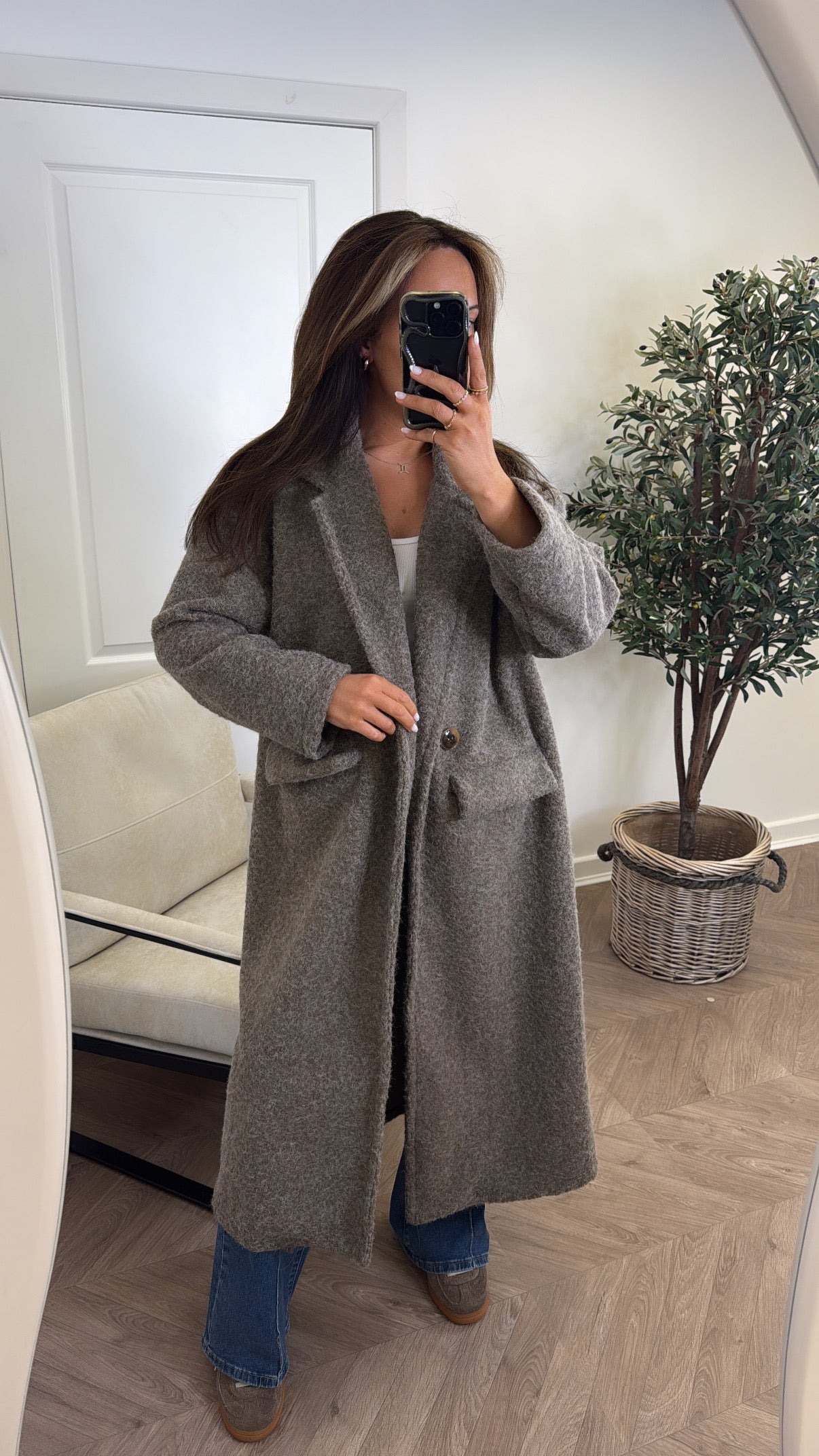 ELEANOR mocha super soft duster coat