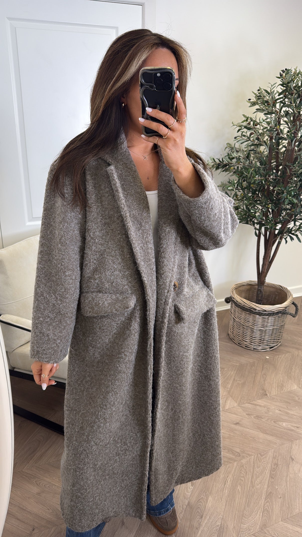 ELEANOR mocha super soft duster coat
