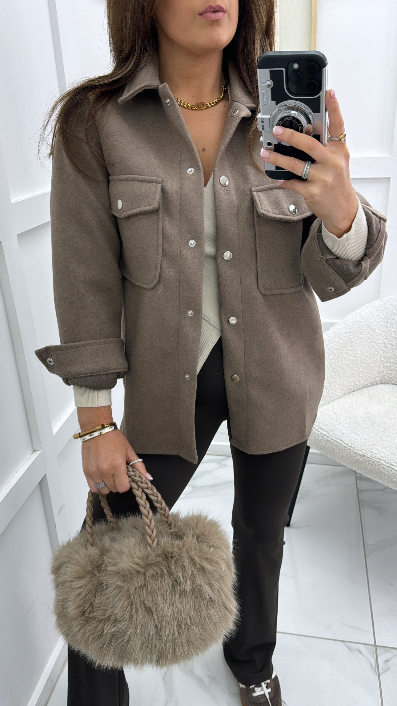 ISLA taupe super soft shacket