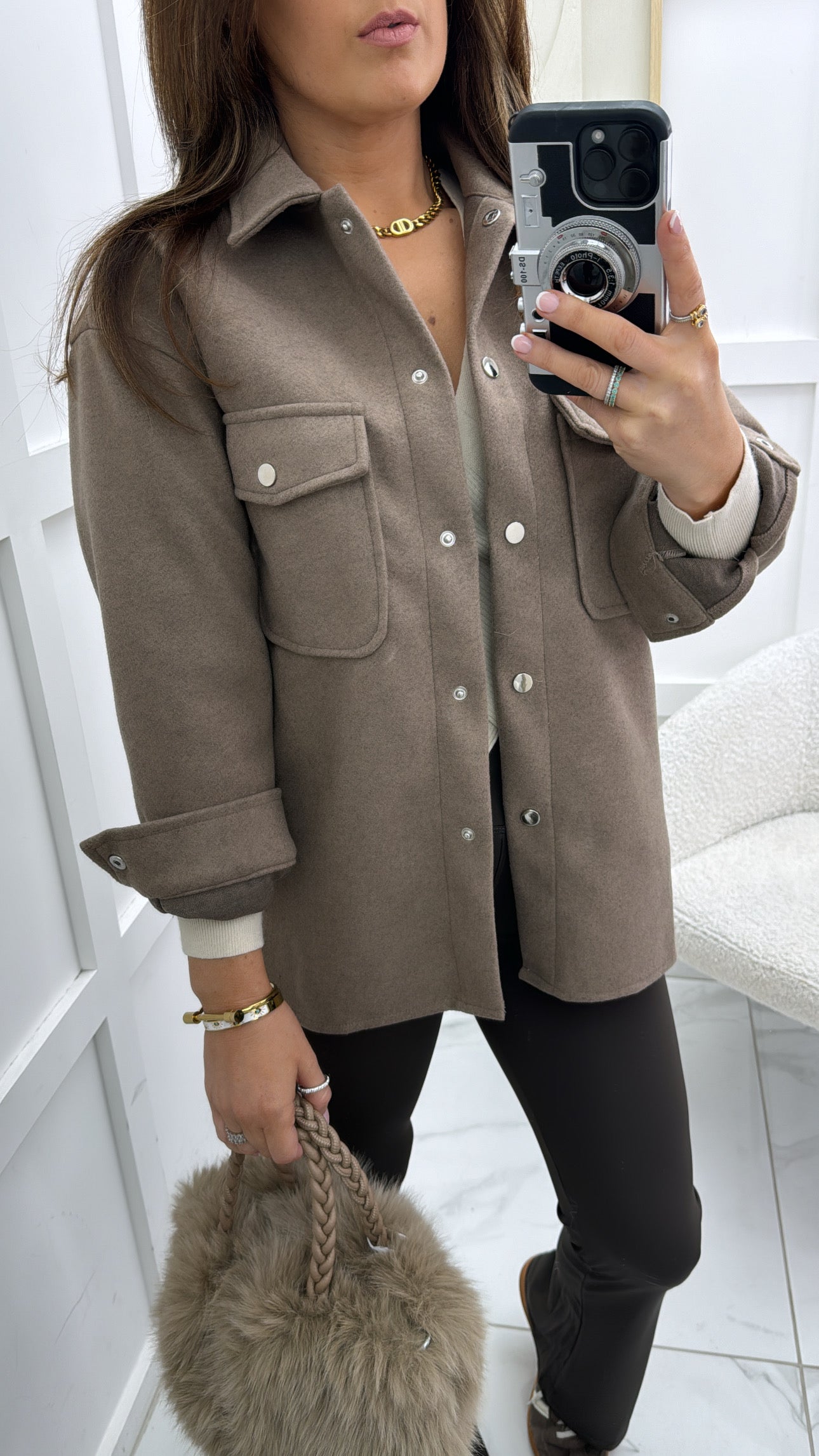 ISLA taupe super soft shacket