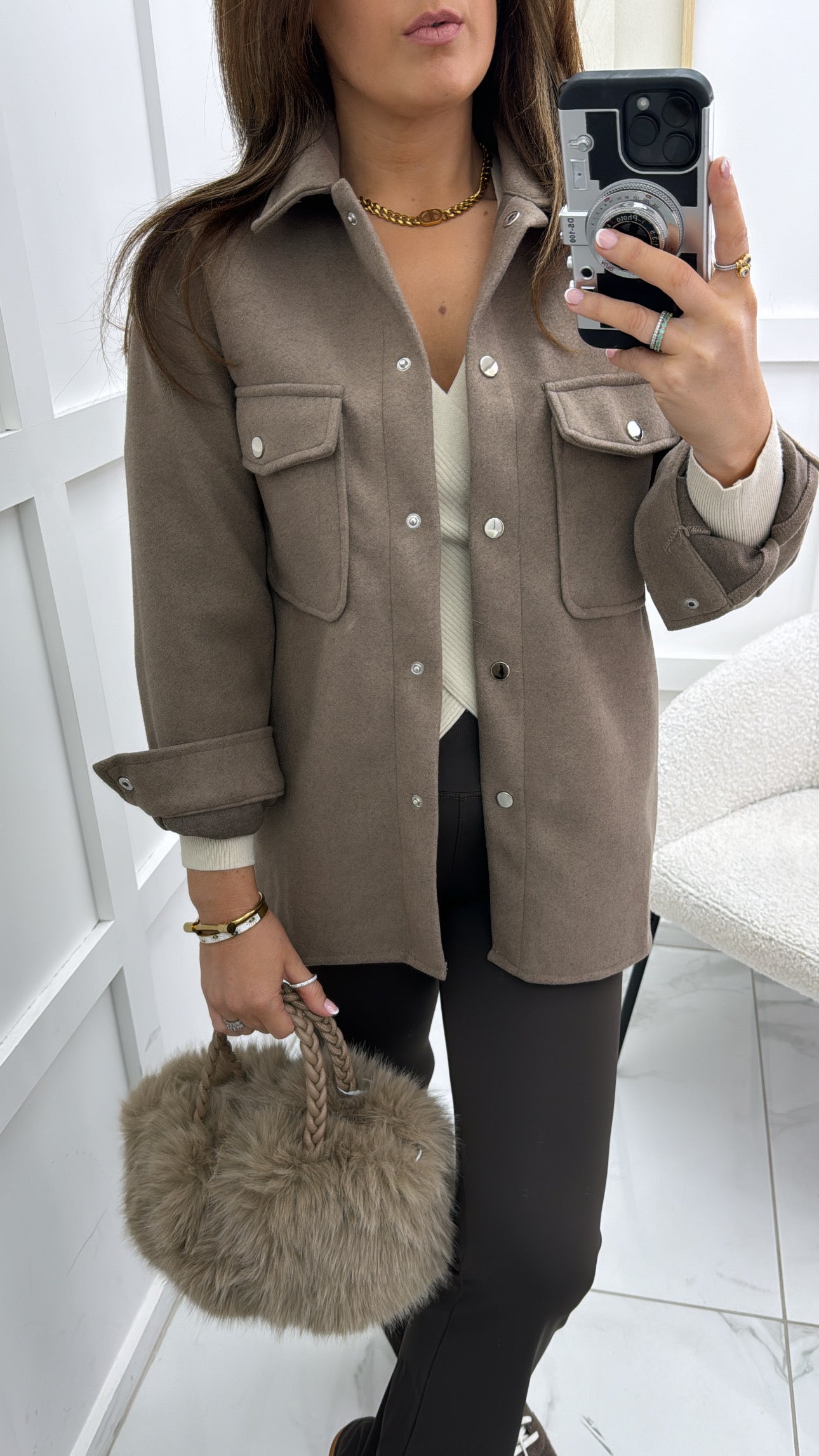 ISLA taupe super soft shacket