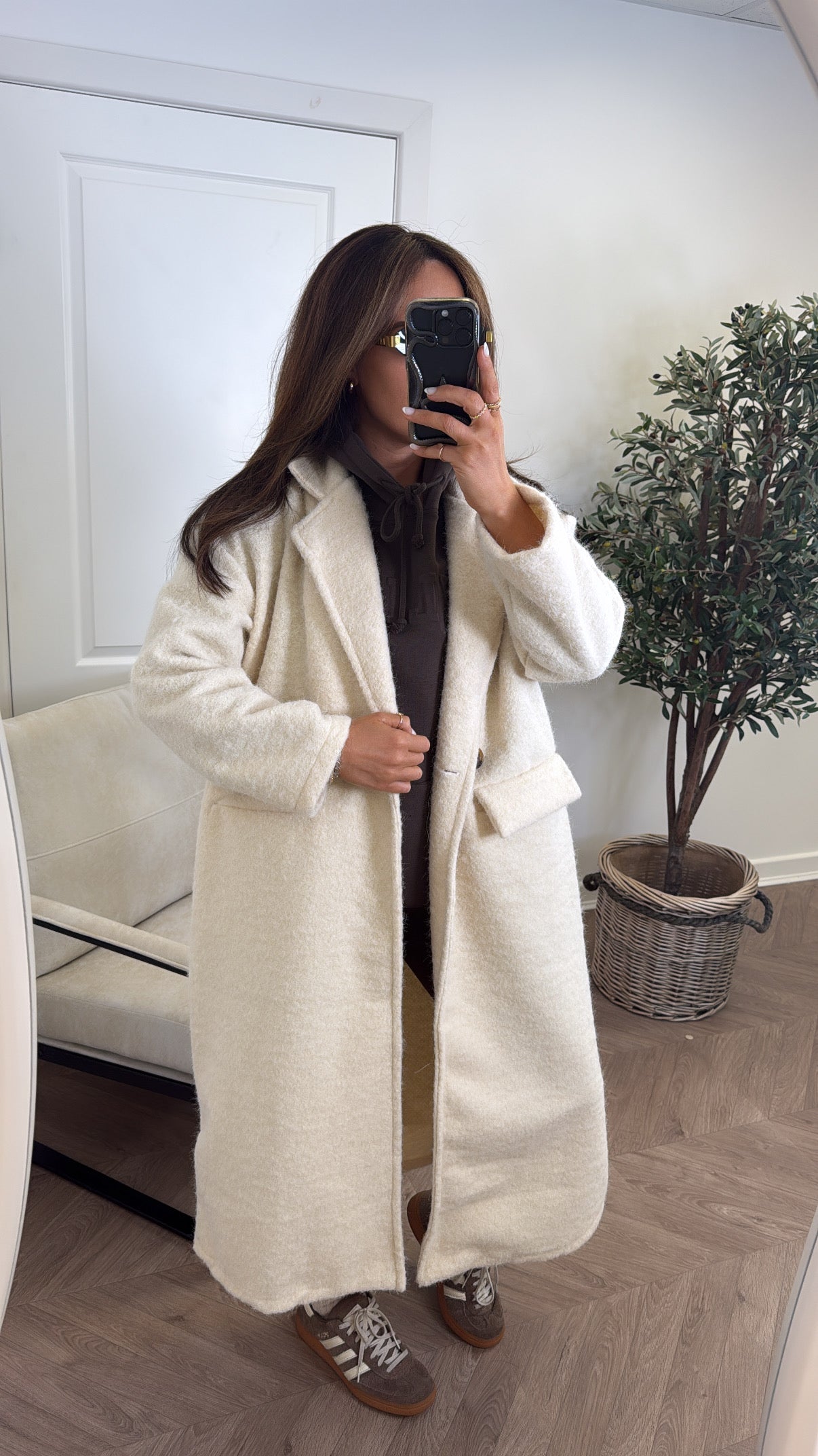ELEANOR cream super soft duster coat