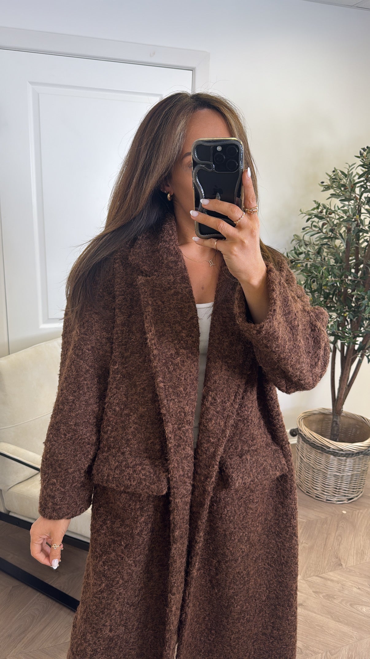 ELEANOR brown super soft duster coat