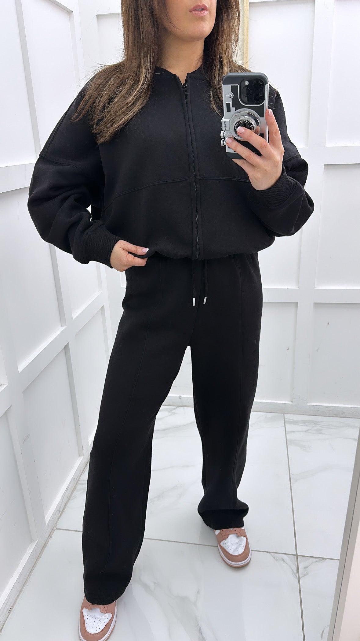 ELLEN black bomber and trouser lounge set