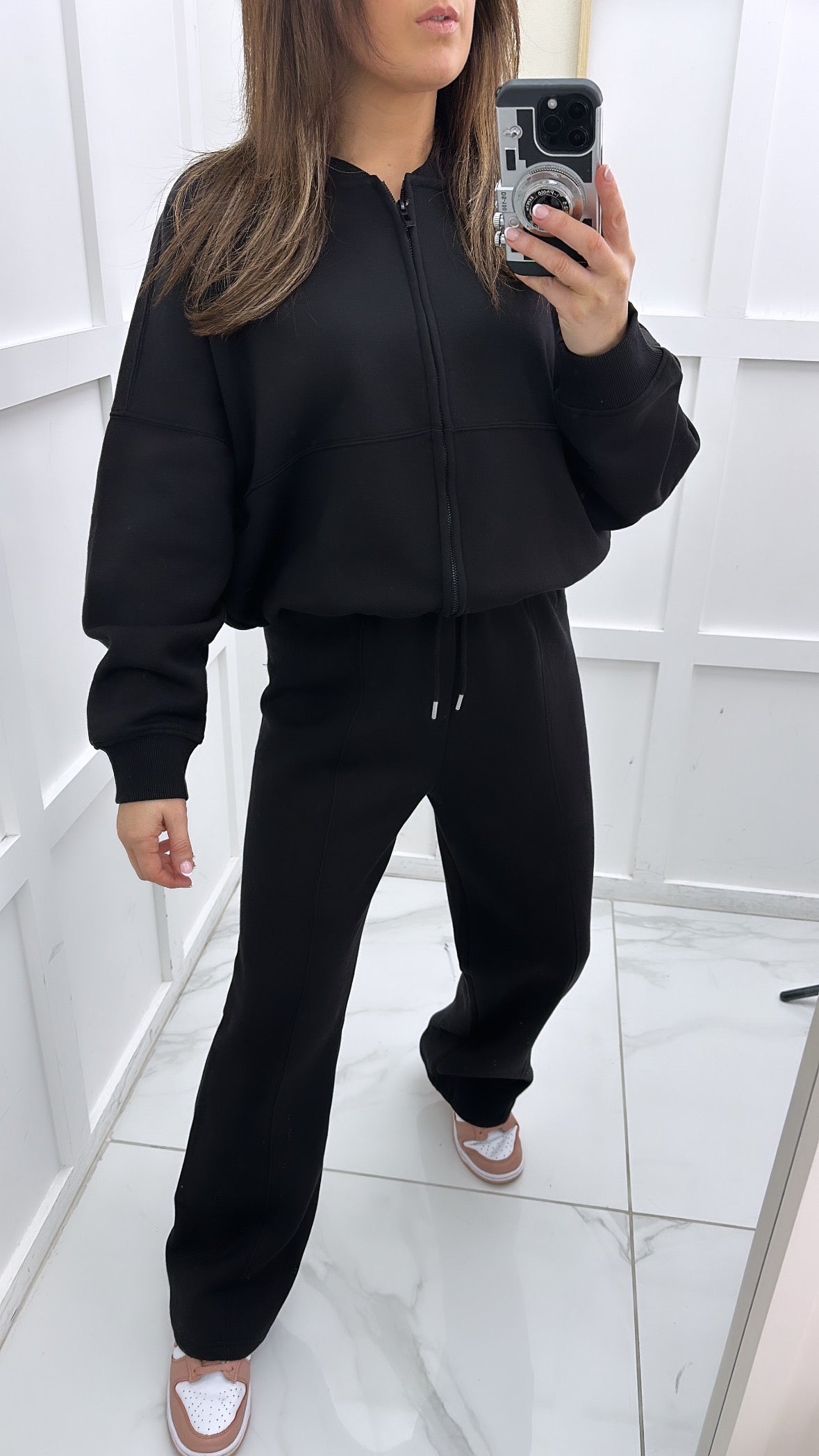 ELLEN black bomber and trouser lounge set