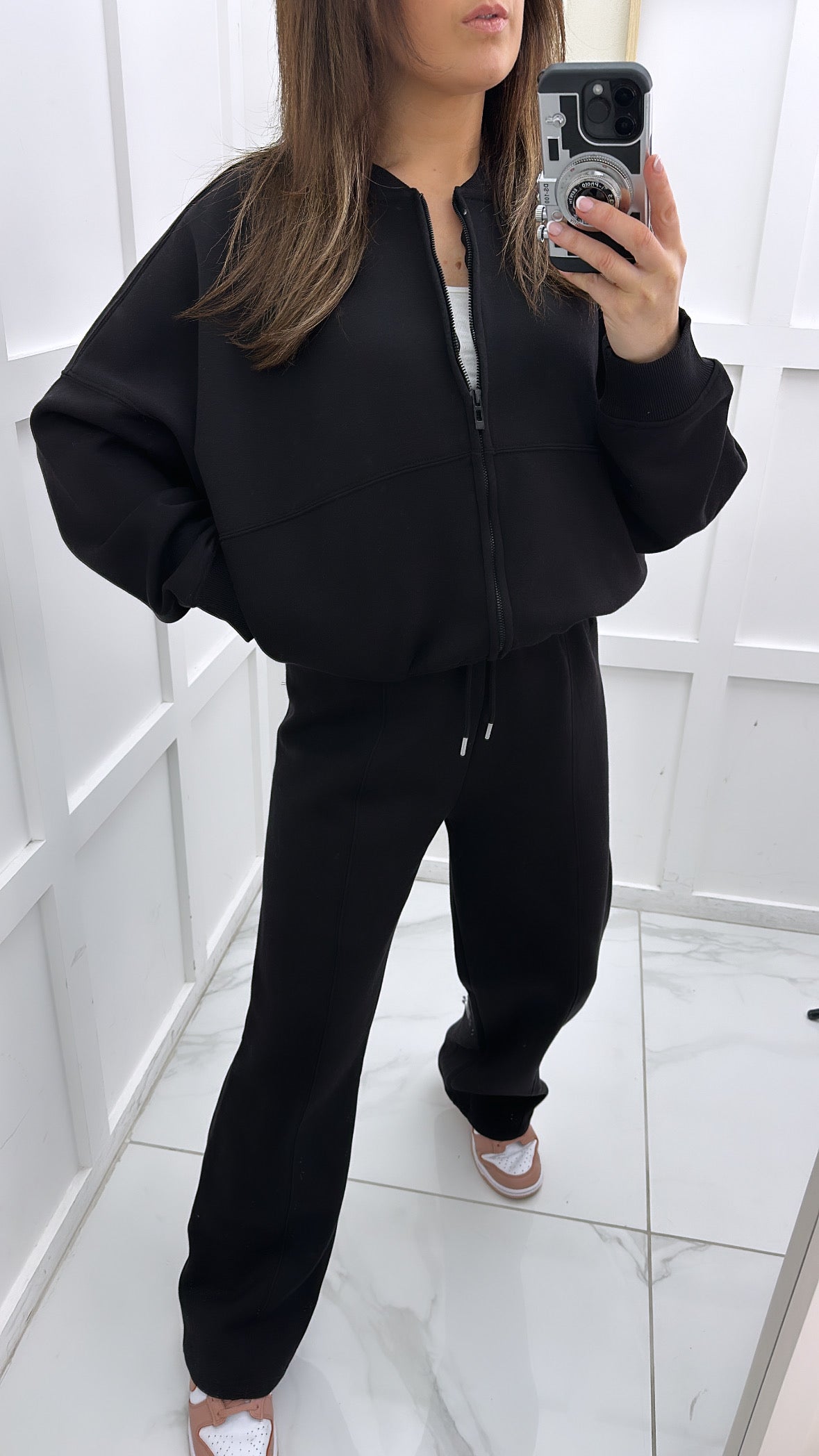 ELLEN black bomber and trouser lounge set