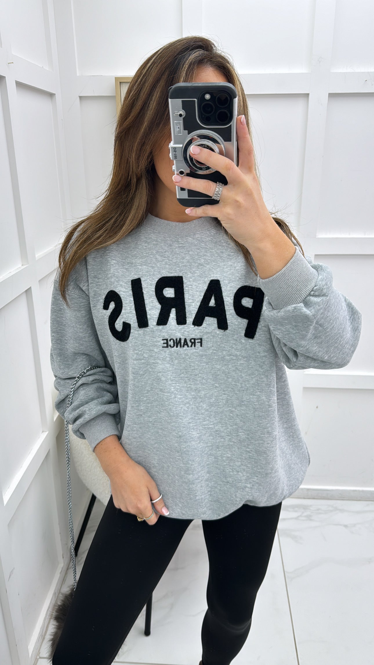 PARIS grey super soft sweatshirt