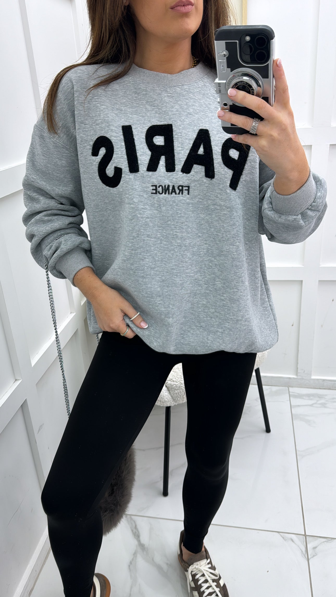 PARIS grey super soft sweatshirt