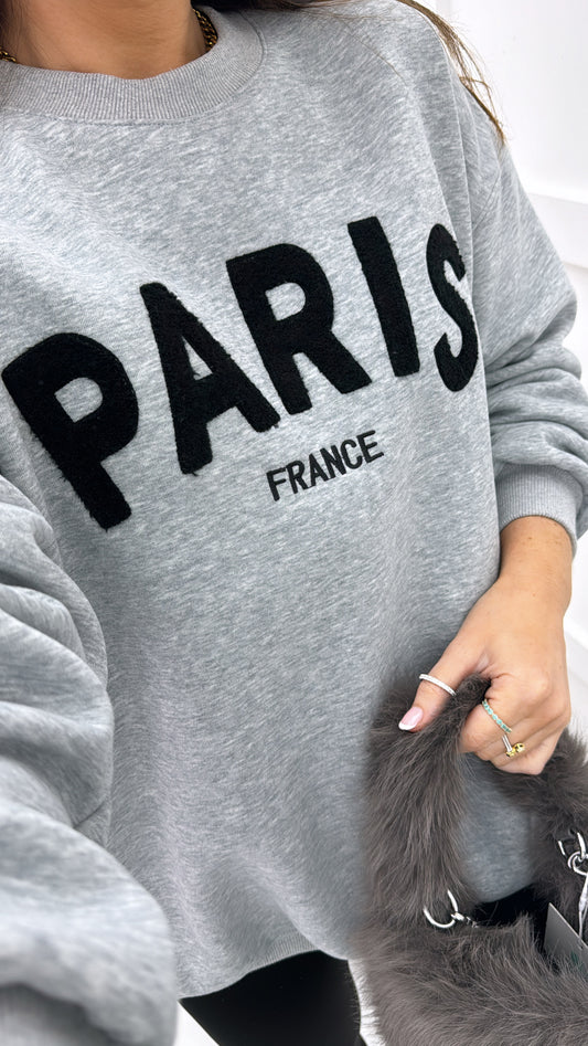 PARIS grey super soft sweatshirt