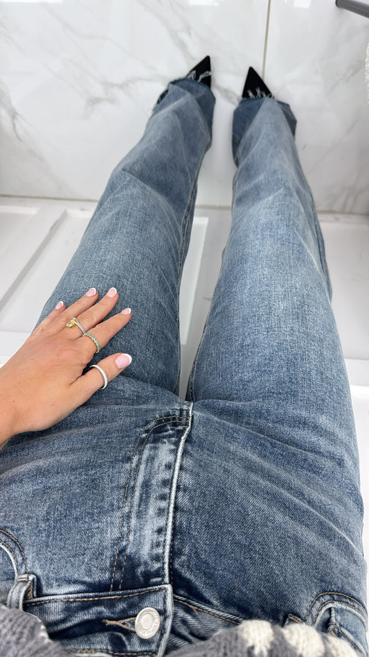 NIAMH blue denim boyfriend jeans