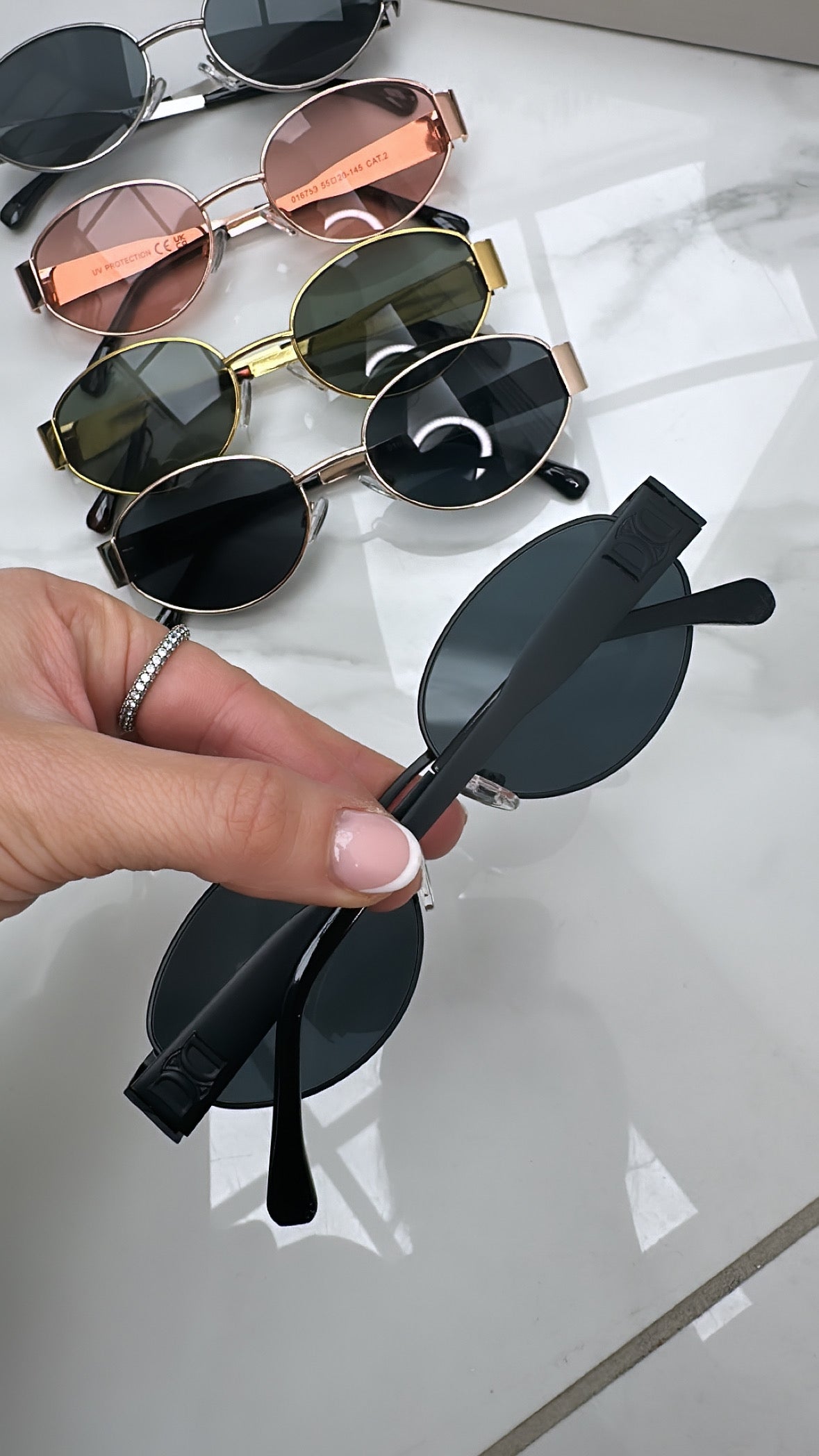 CECE black metal frame sunglasses