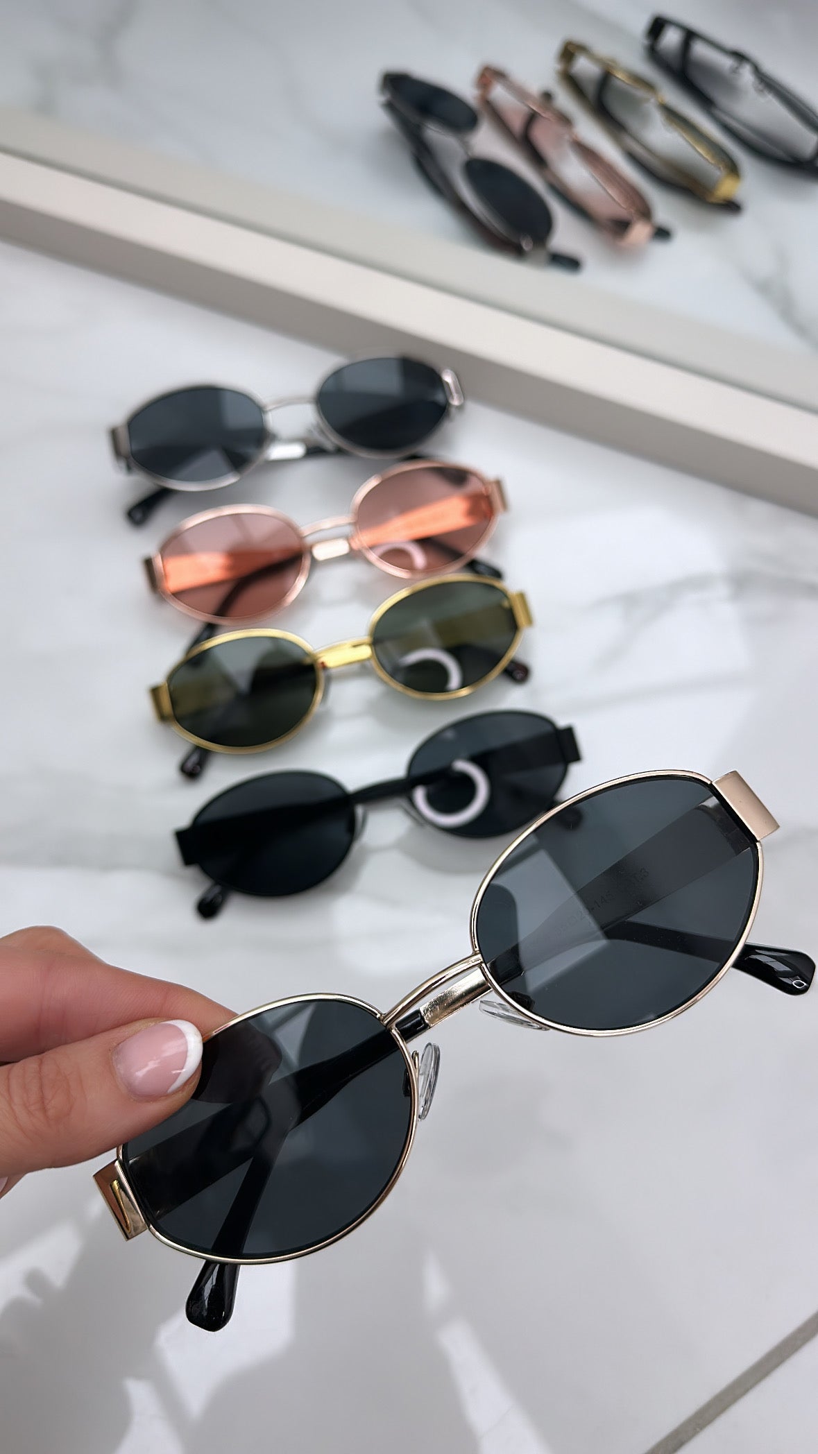 CECE light gold metal frame sunglasses