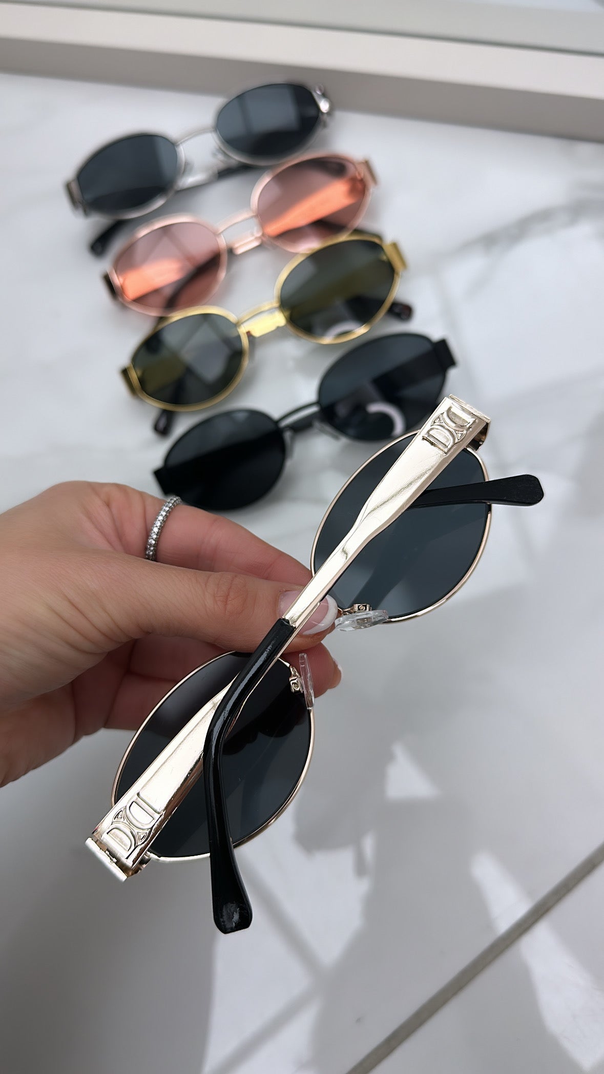 CECE light gold metal frame sunglasses