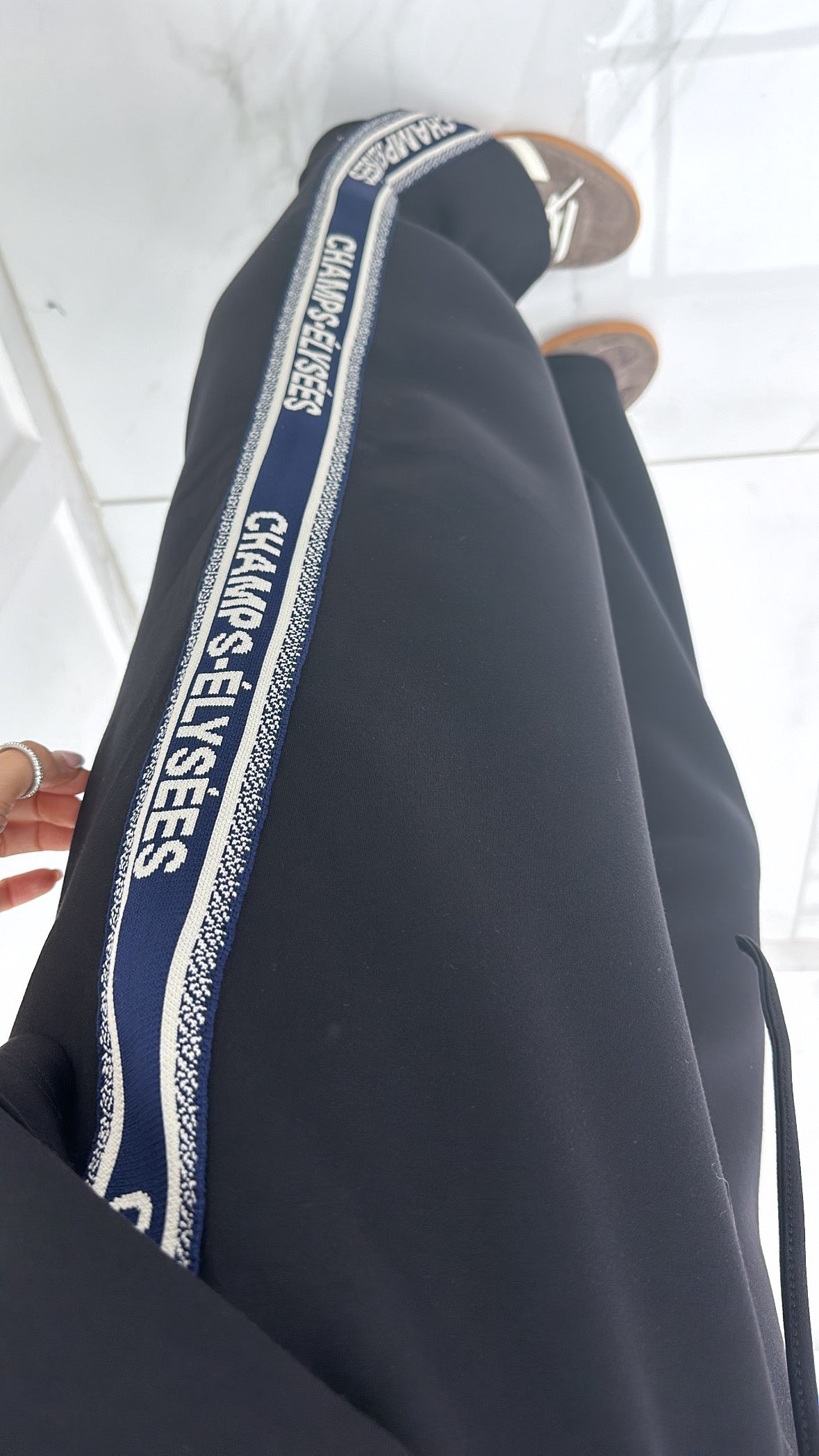 CHAMPS ELYSEE black top and jogger tracksuit side panel slogan