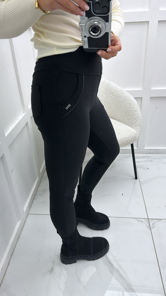 BONNIE black pocket jeggings