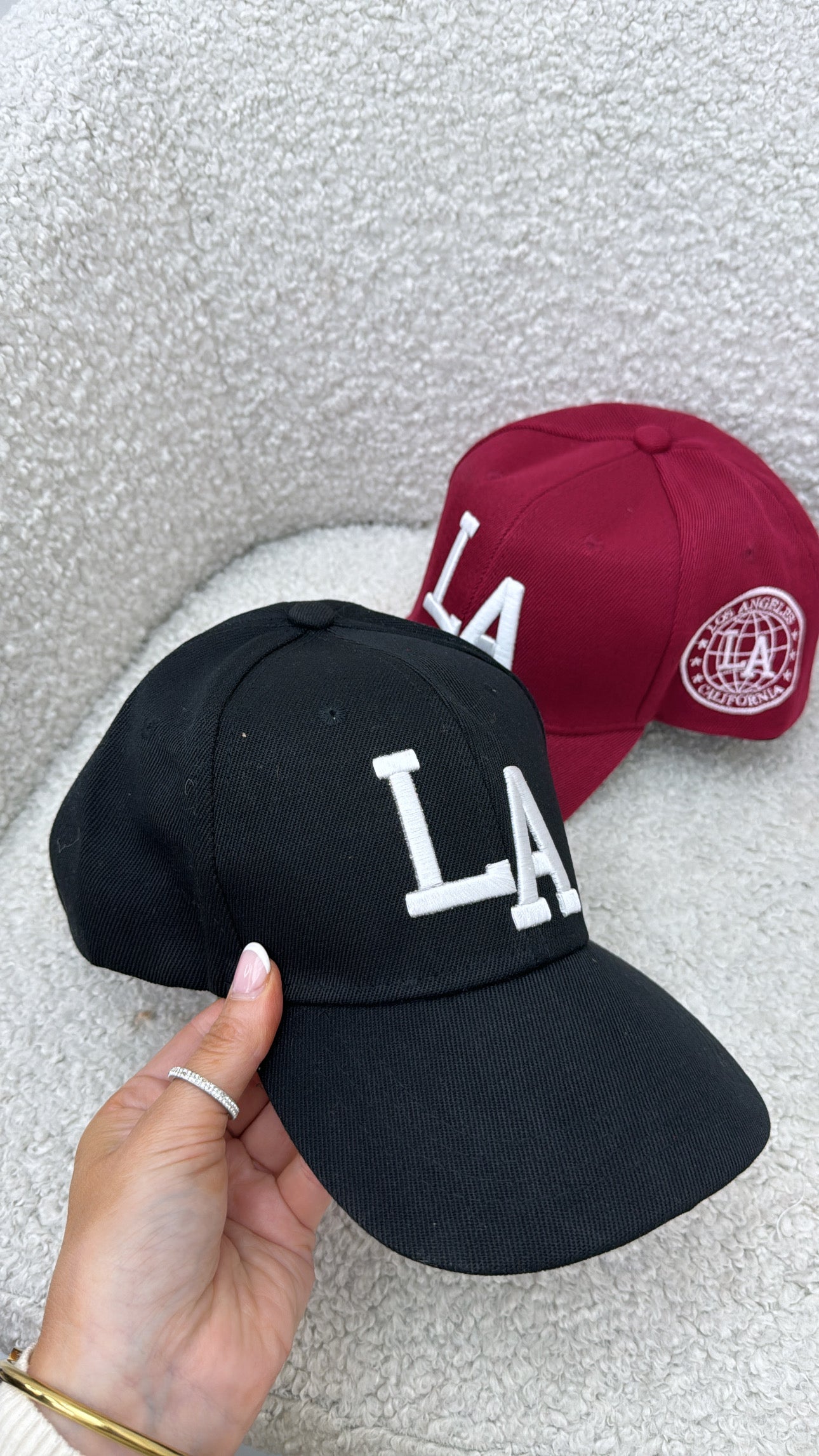 ELLA black LA logo cap